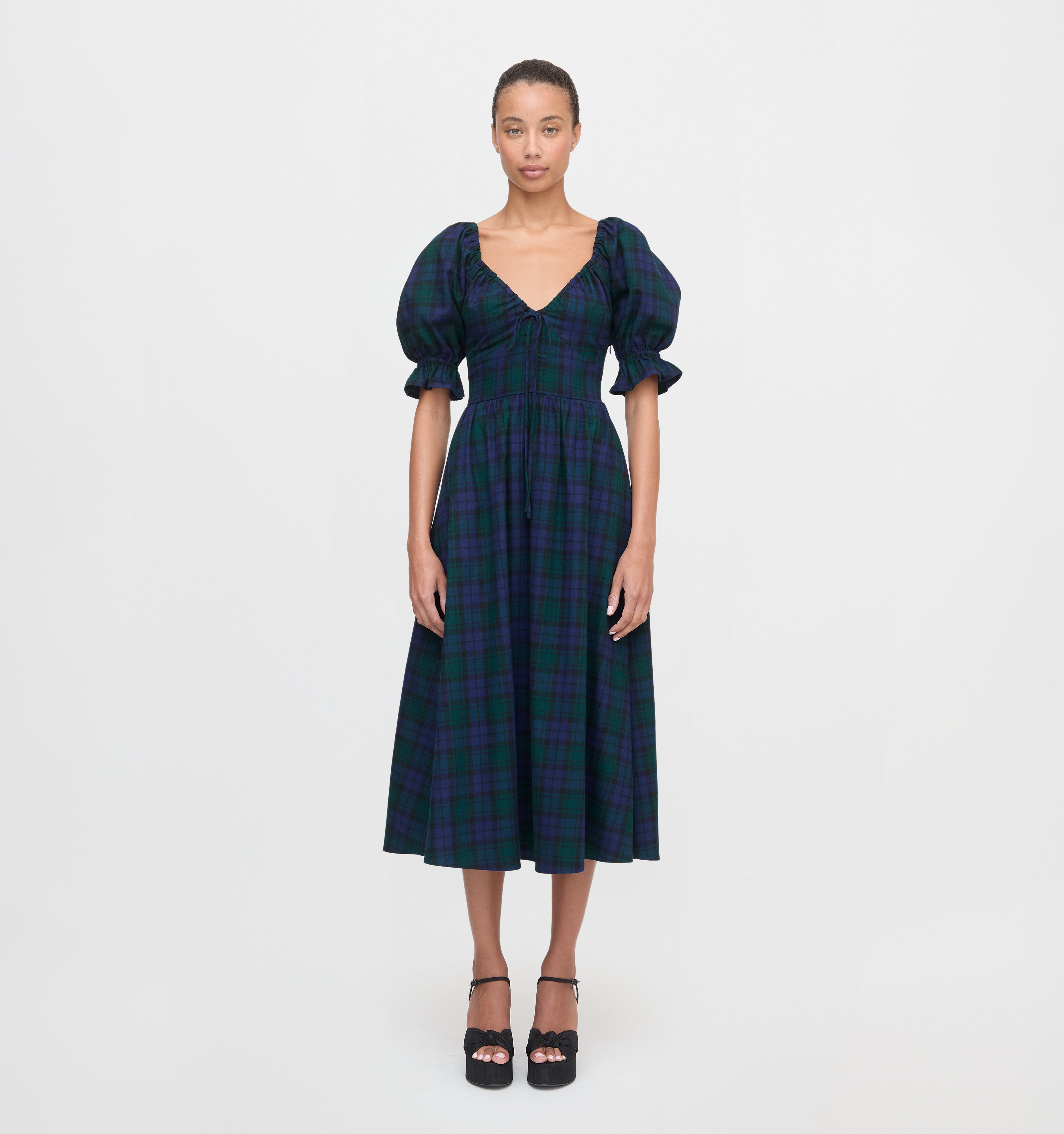 The Ophelia Dress - Emerald Trellis – Hill House Home
