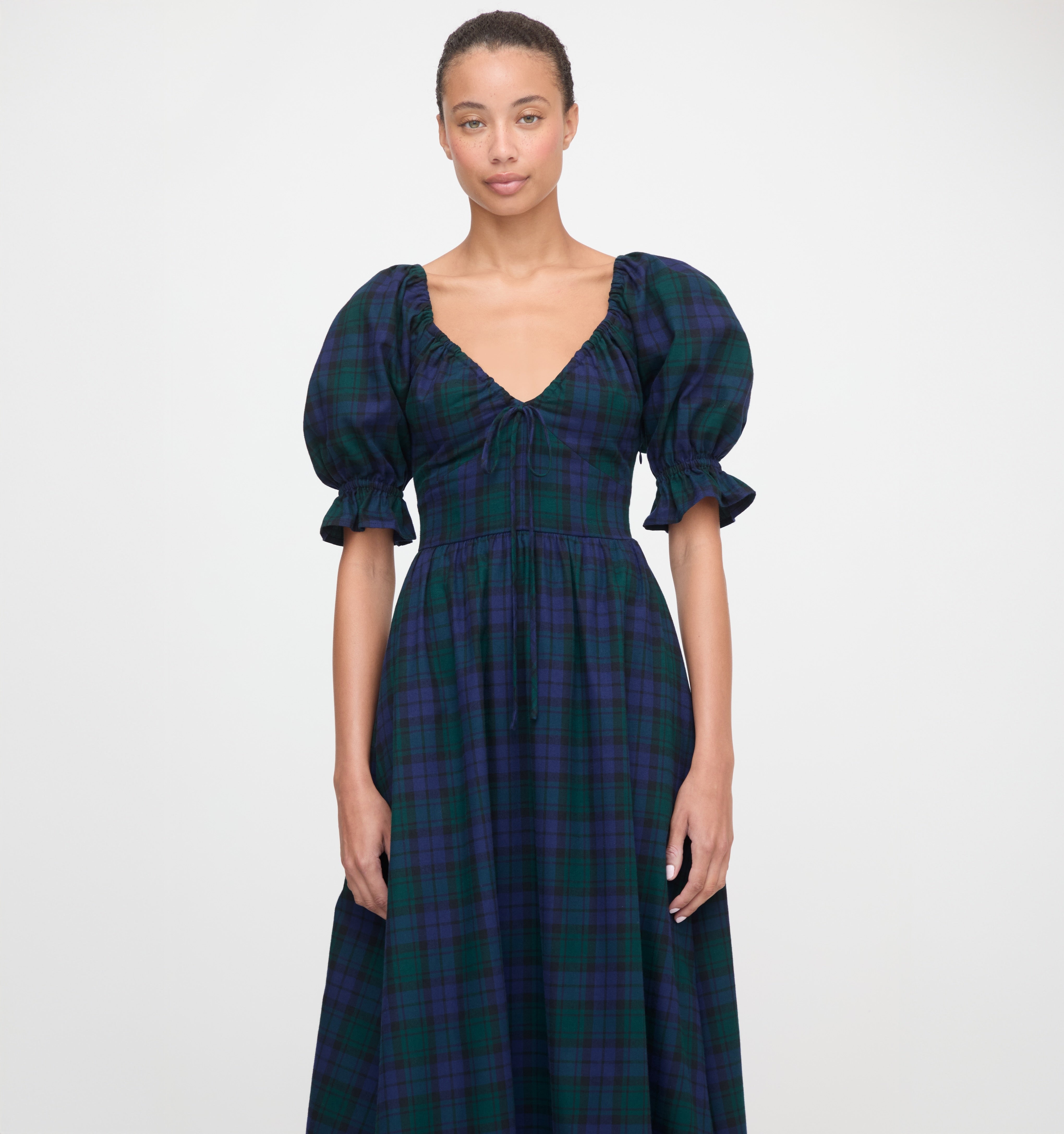 The Ophelia Dress - Blackwatch Tartan