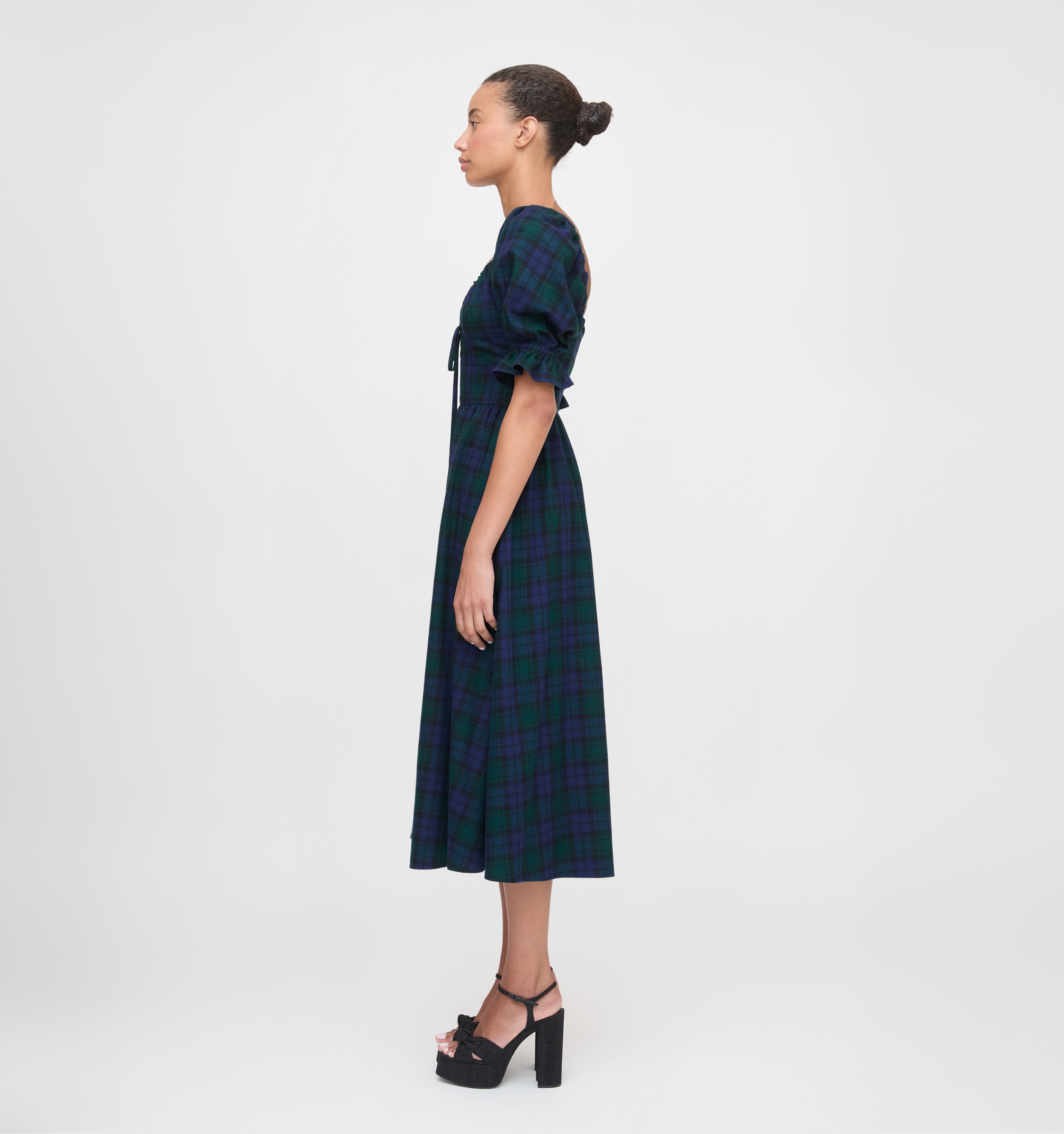 The Ophelia Dress - Blackwatch Tartan