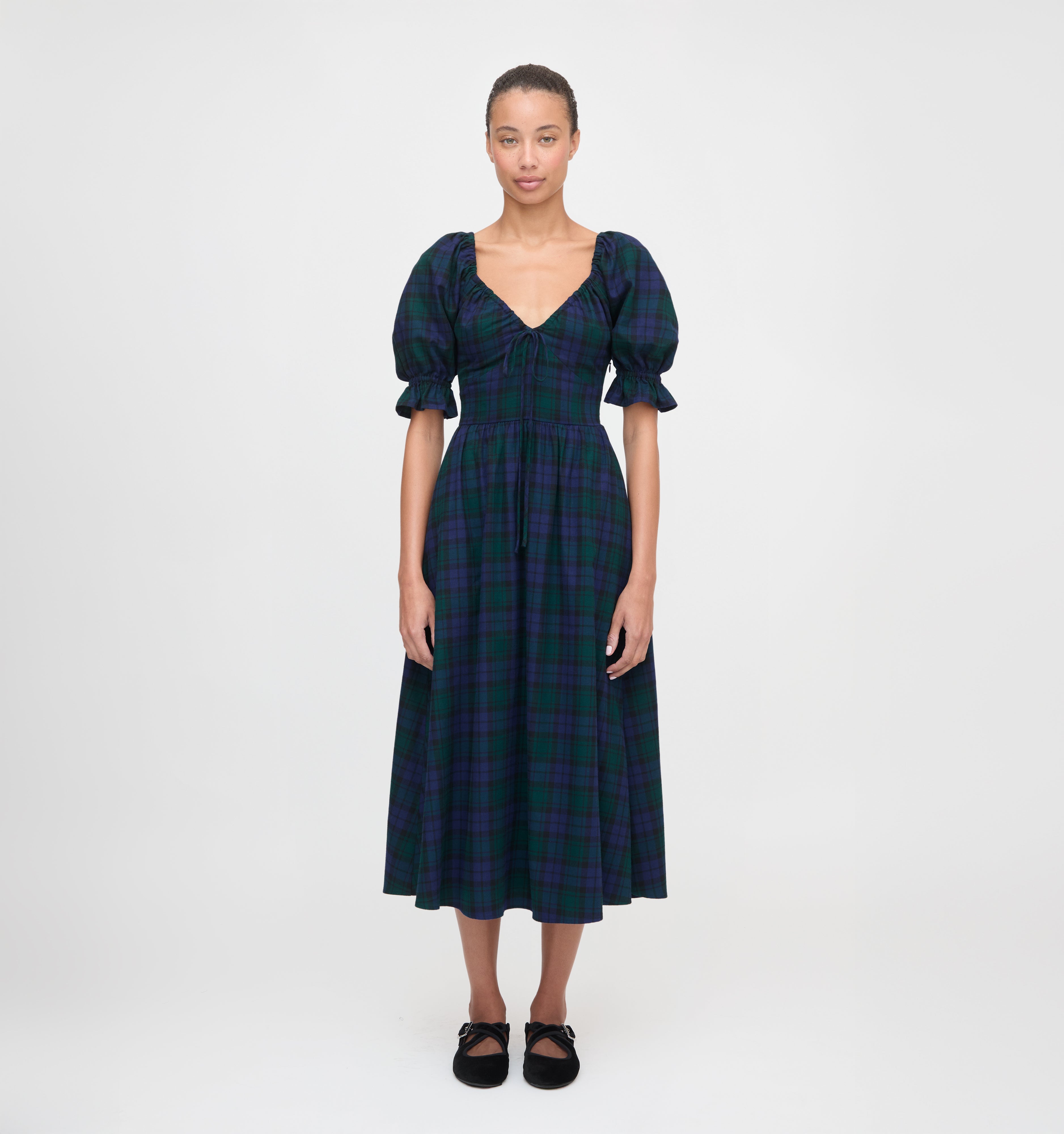 The Ophelia Dress - Blackwatch Tartan