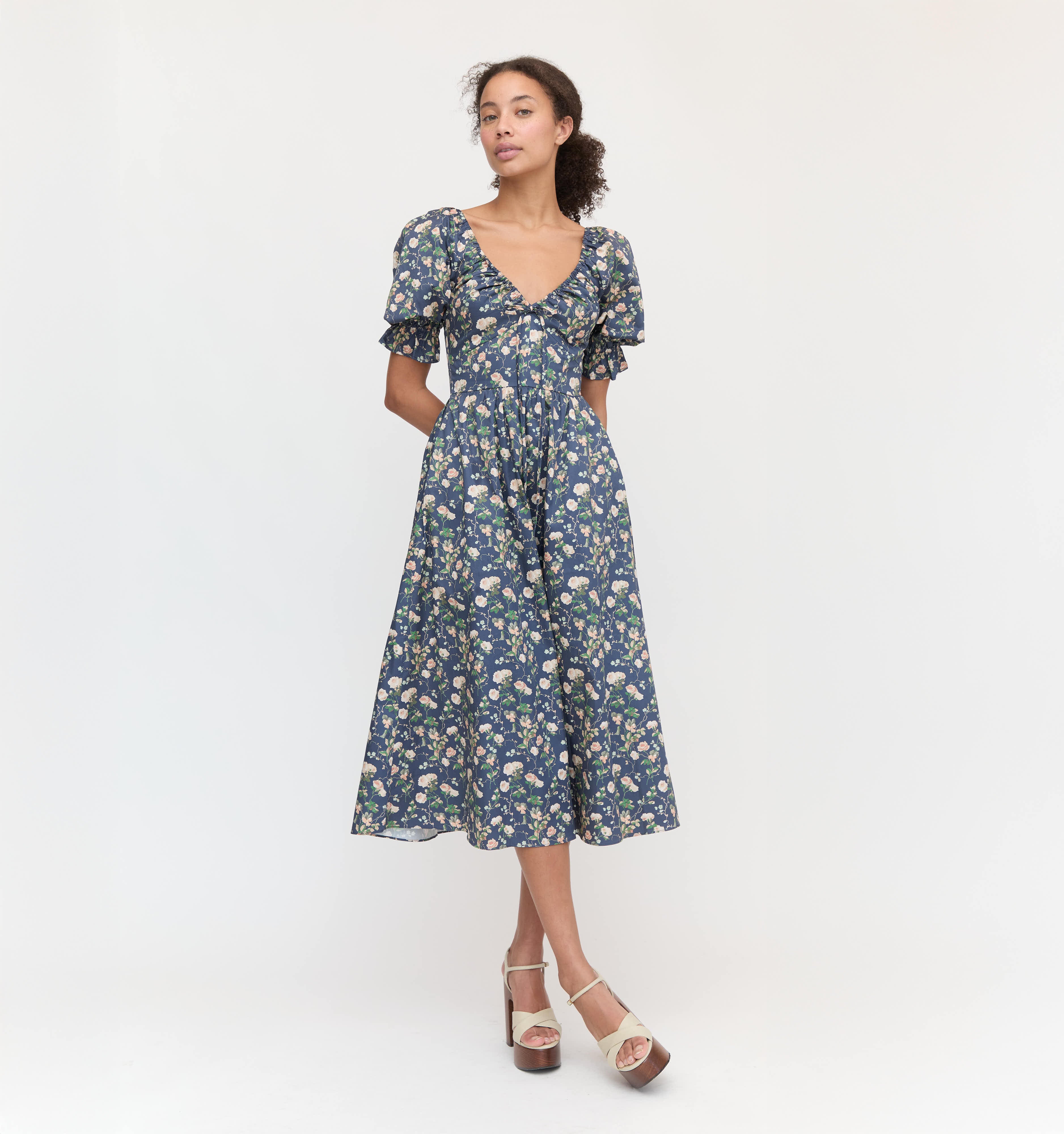 The Ophelia Dress - Navy Bluebonnet