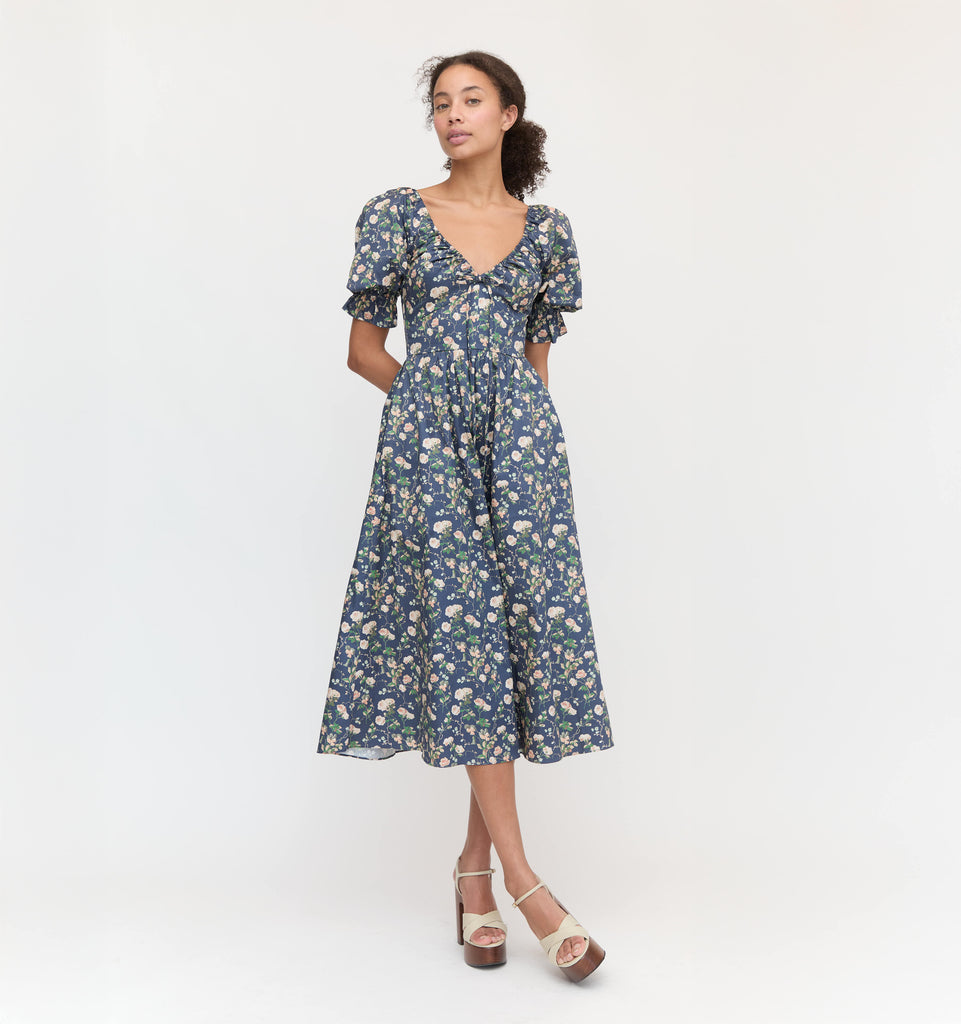 The Ophelia Dress - Navy Bluebonnet – Hill House Home