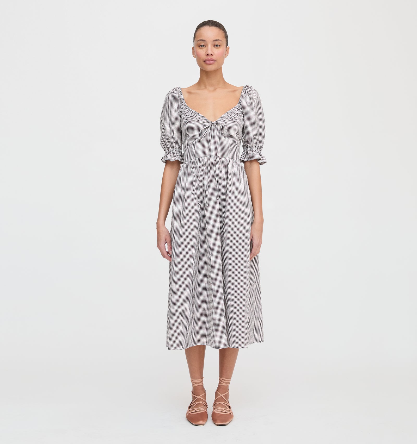 The Ophelia Dress - Chocolate Gingham Hill House Home The Ophelia Dress - Chocolate Gingham Hill House Home