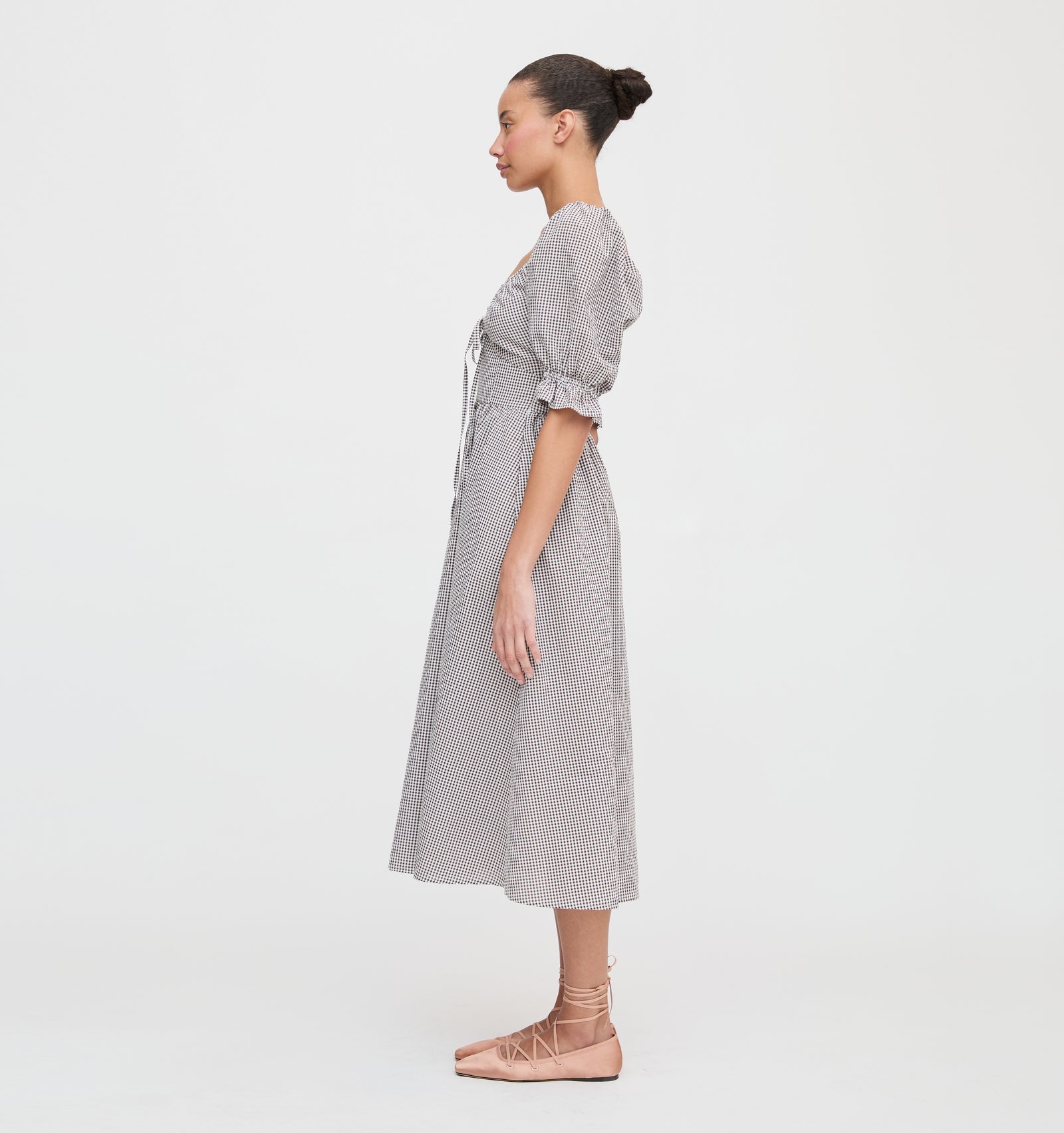 The Ophelia Dress - Chocolate Gingham Hill House Home The Ophelia Dress - Chocolate Gingham Hill House Home