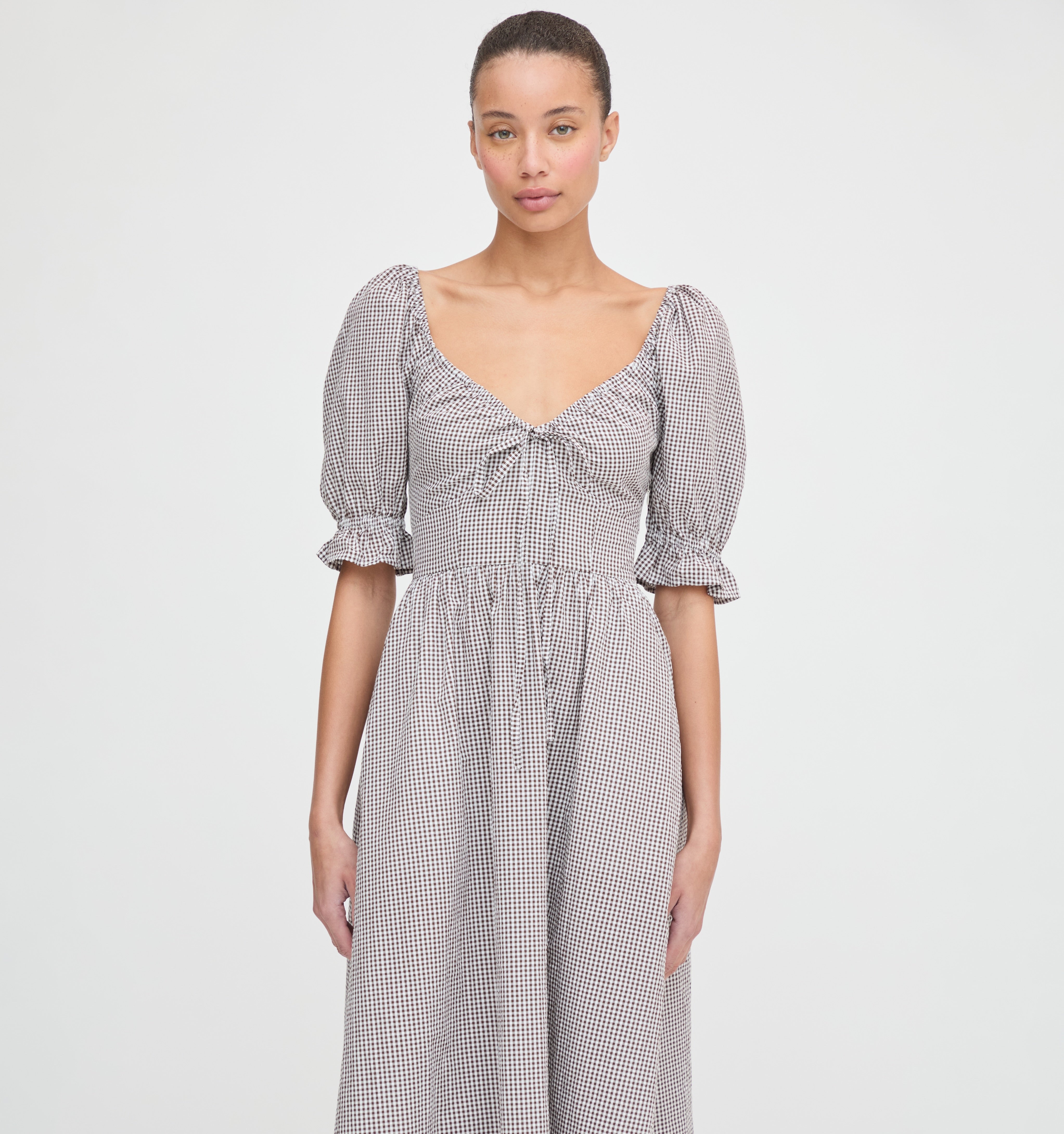 The Ophelia Dress - Chocolate Gingham
