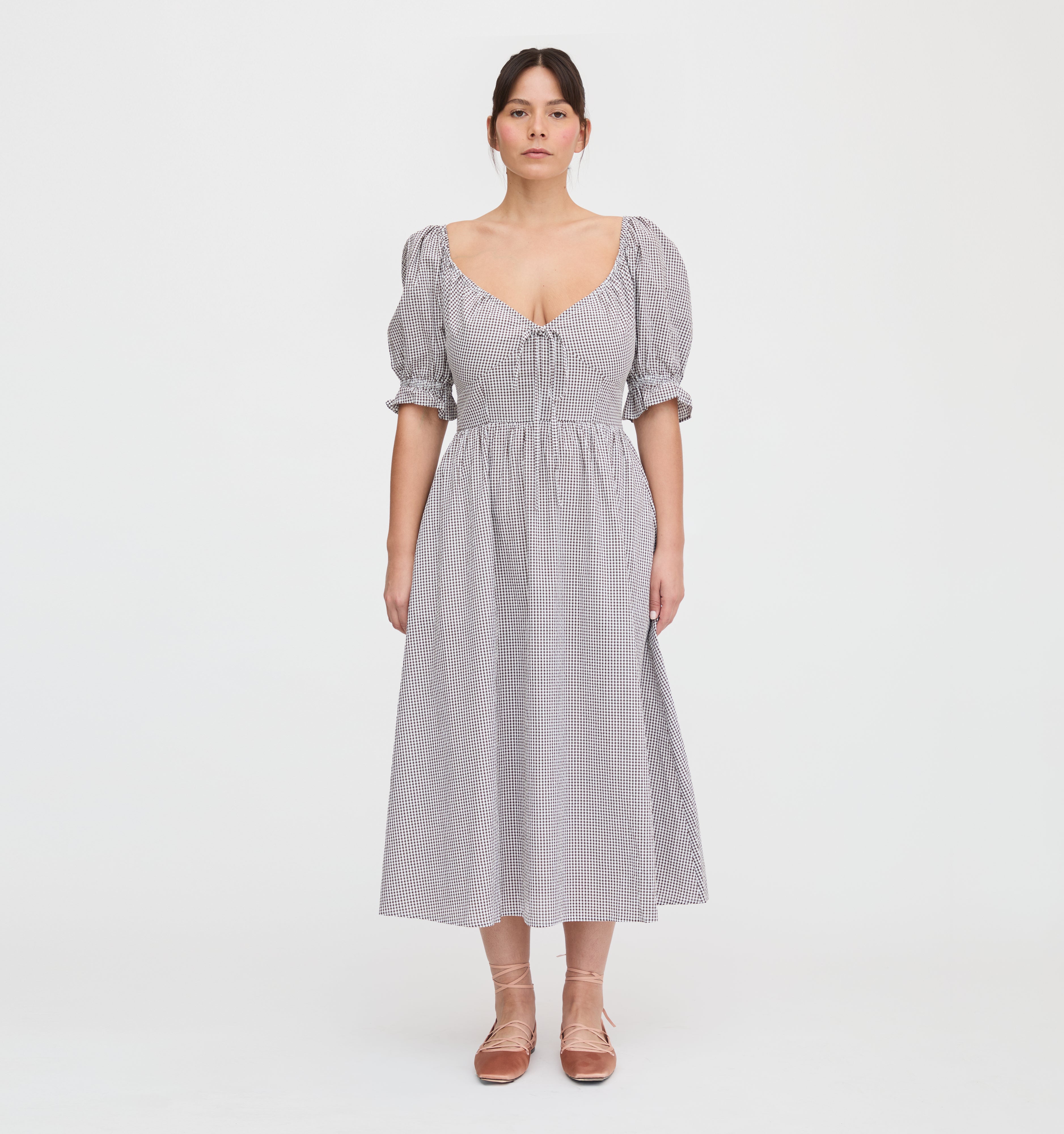 The Ophelia Dress - Chocolate Gingham