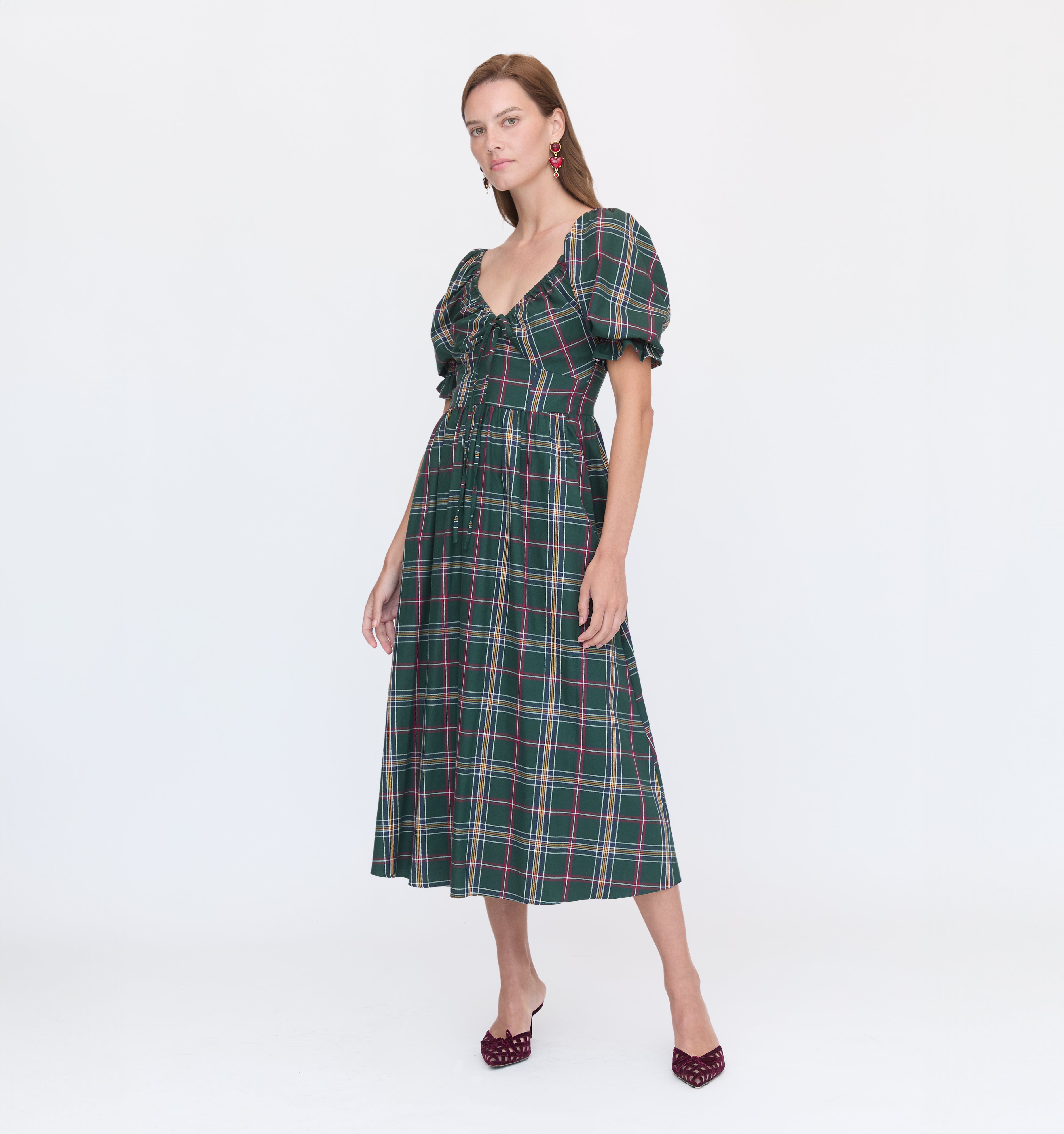 The Ophelia Dress - Juniper Tartan