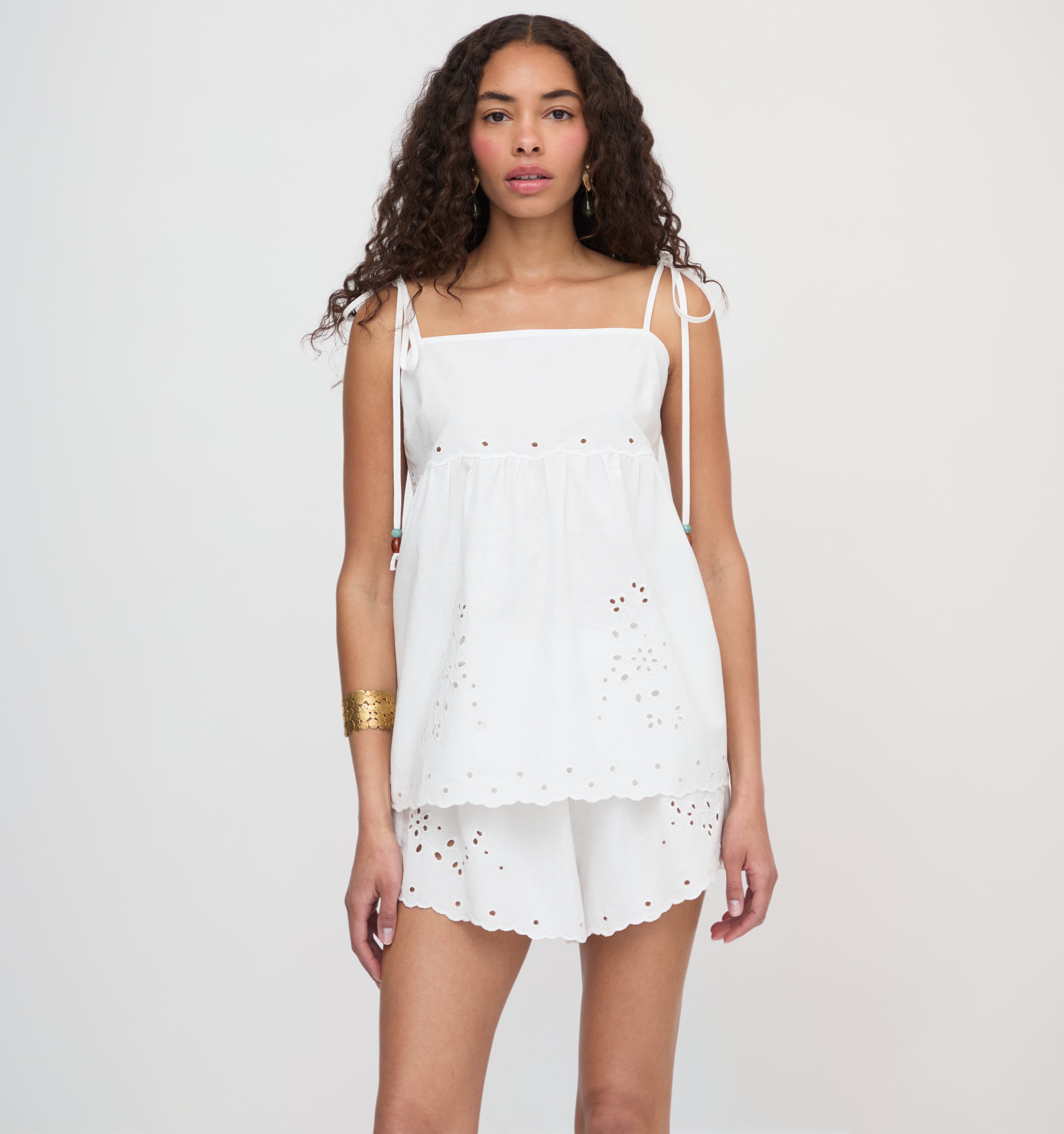 The Jessie Short - White Linen – Hill House Home