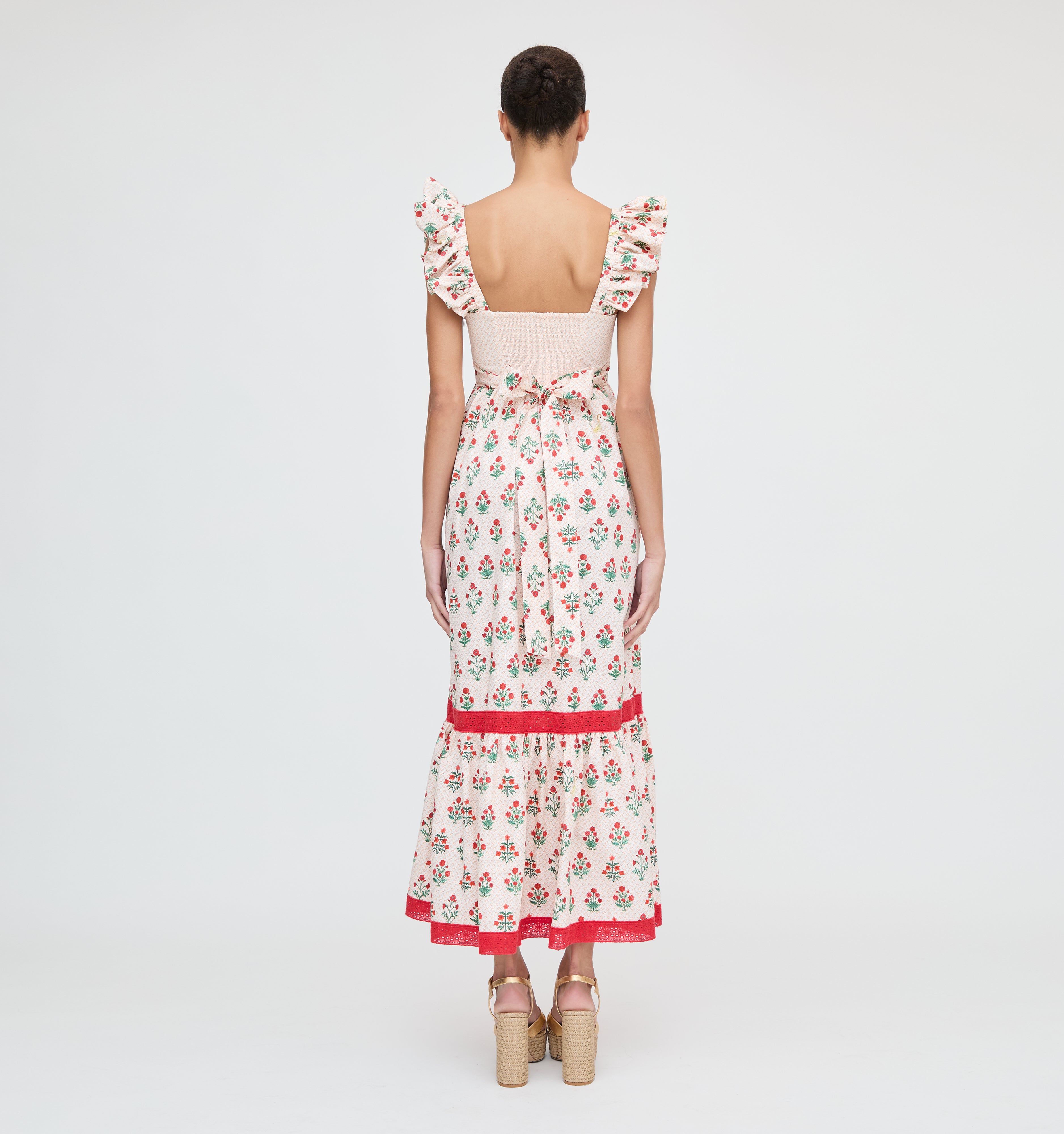 The Pippa Dress - Poppy Block Print