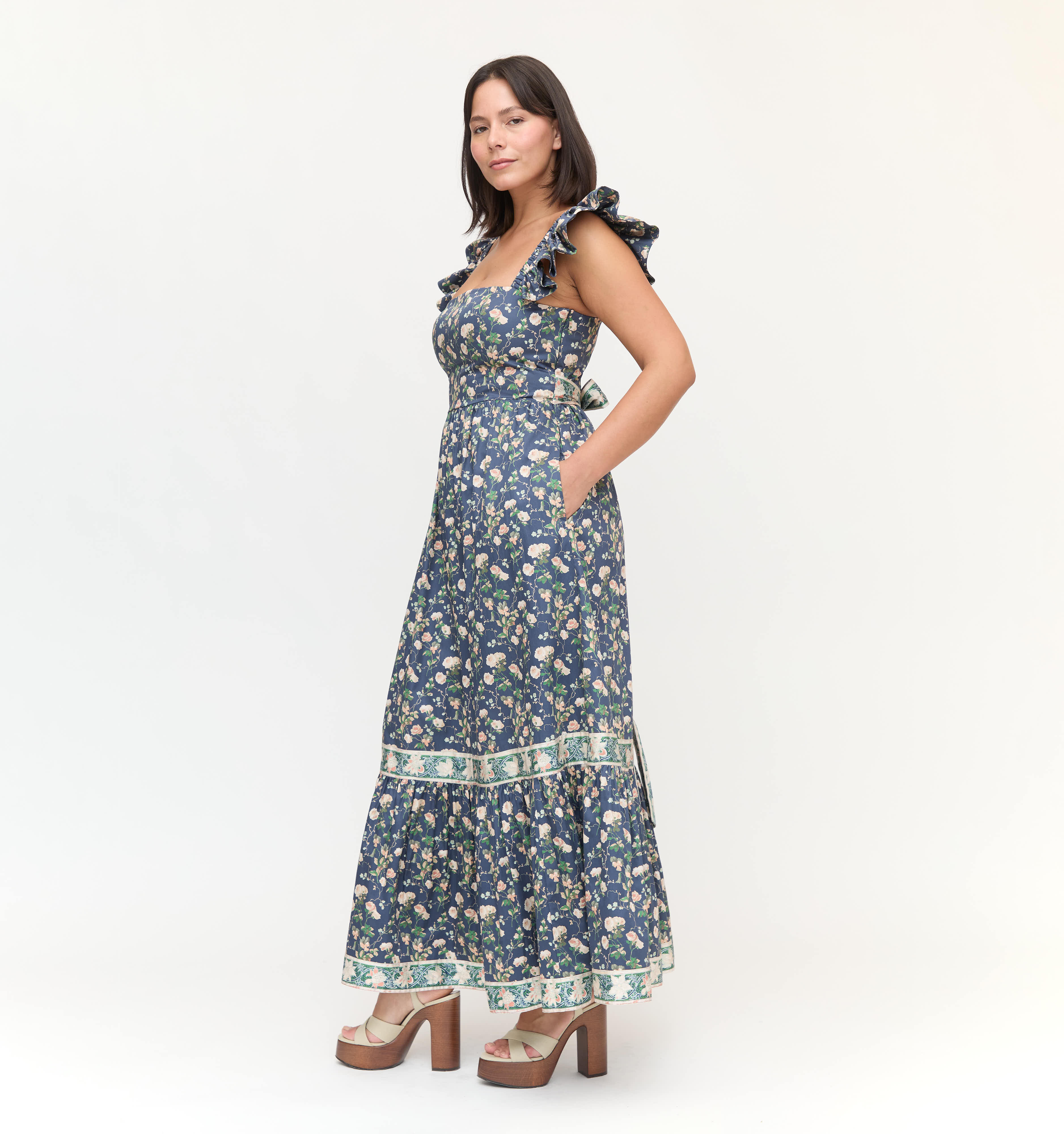 The Pippa Dress - Navy Bluebonnet