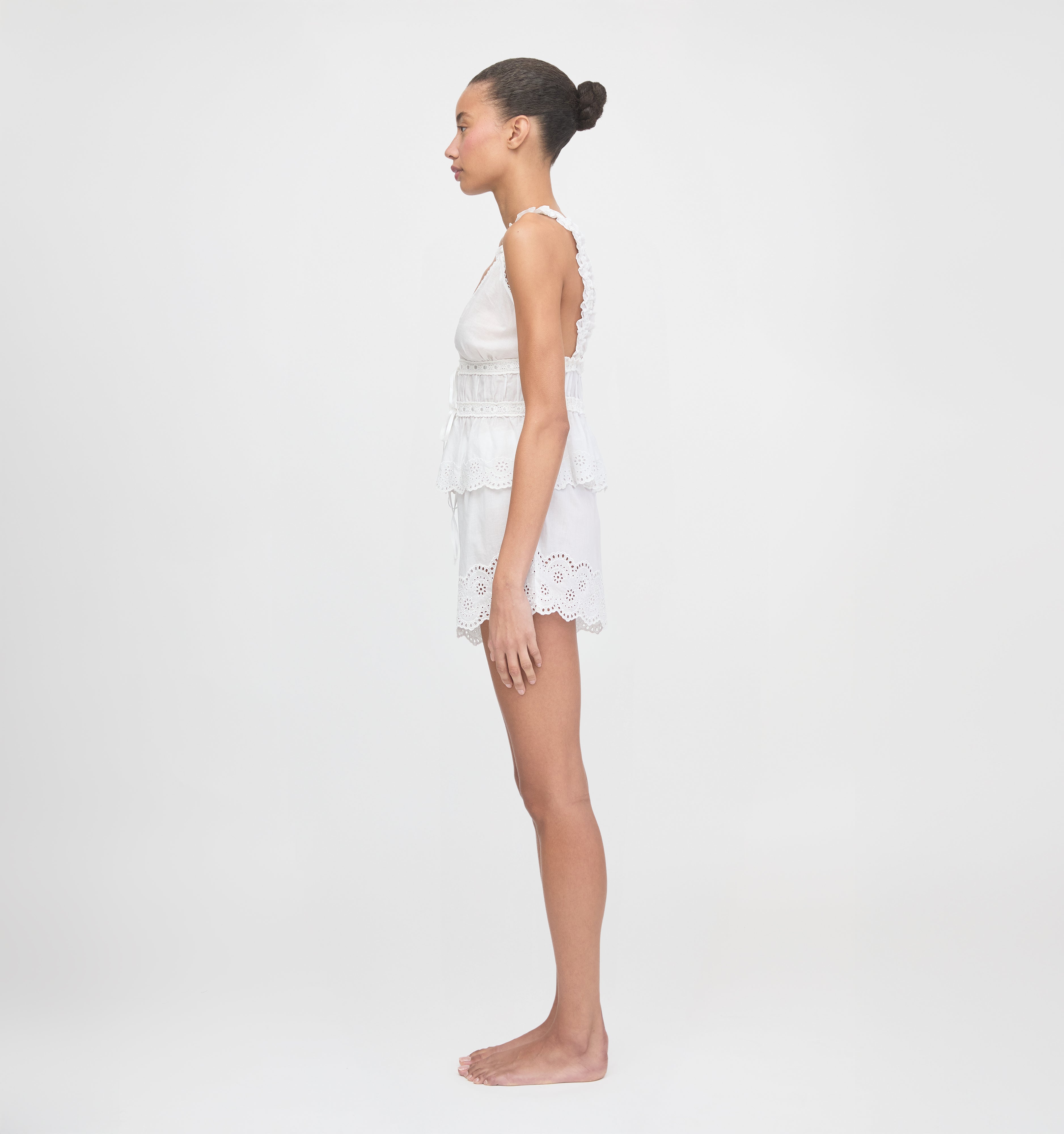 The Raven Top - White Broderie Voile