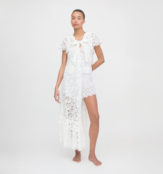 The Lace Coco Duster - White Fleur Lace