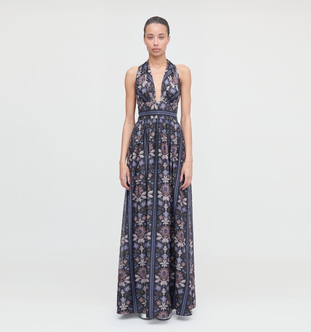 renee silk floral dress Renee Floral Pleated Chiffon Mini Dress: PINK COMBO Ray's Mercantile