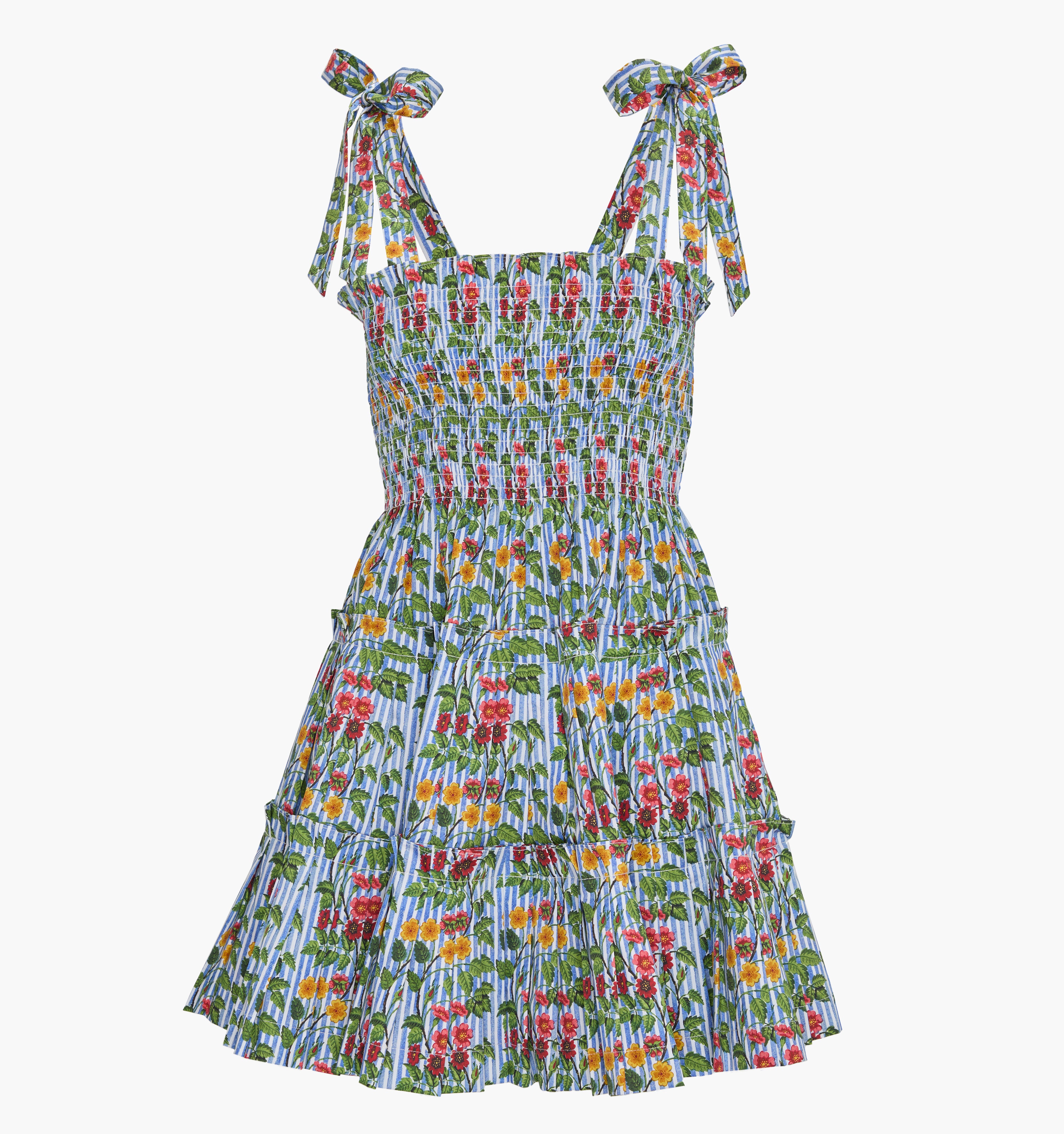 The Ribbon Charlotte Nap Dress - Geranium Stripe