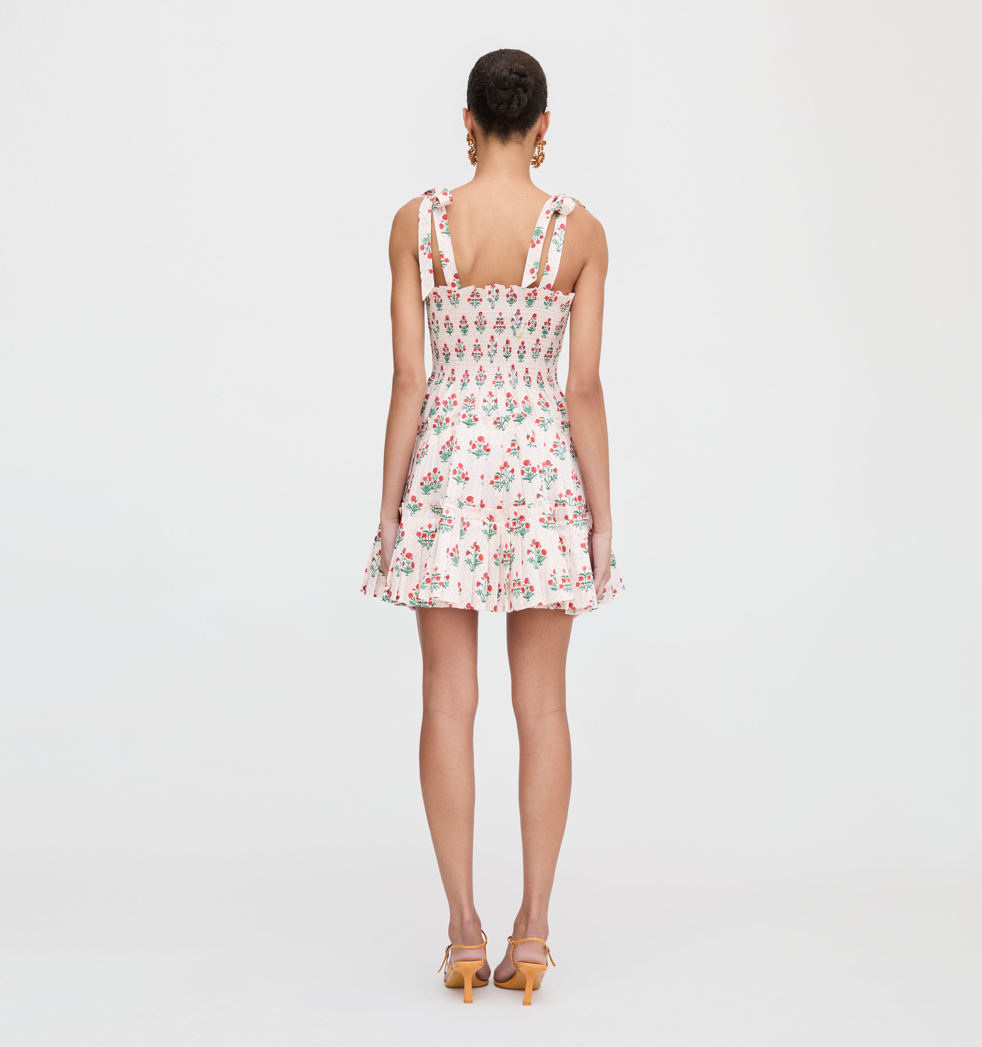 The Ribbon Charlotte Nap Dress - Poppy Block Print
