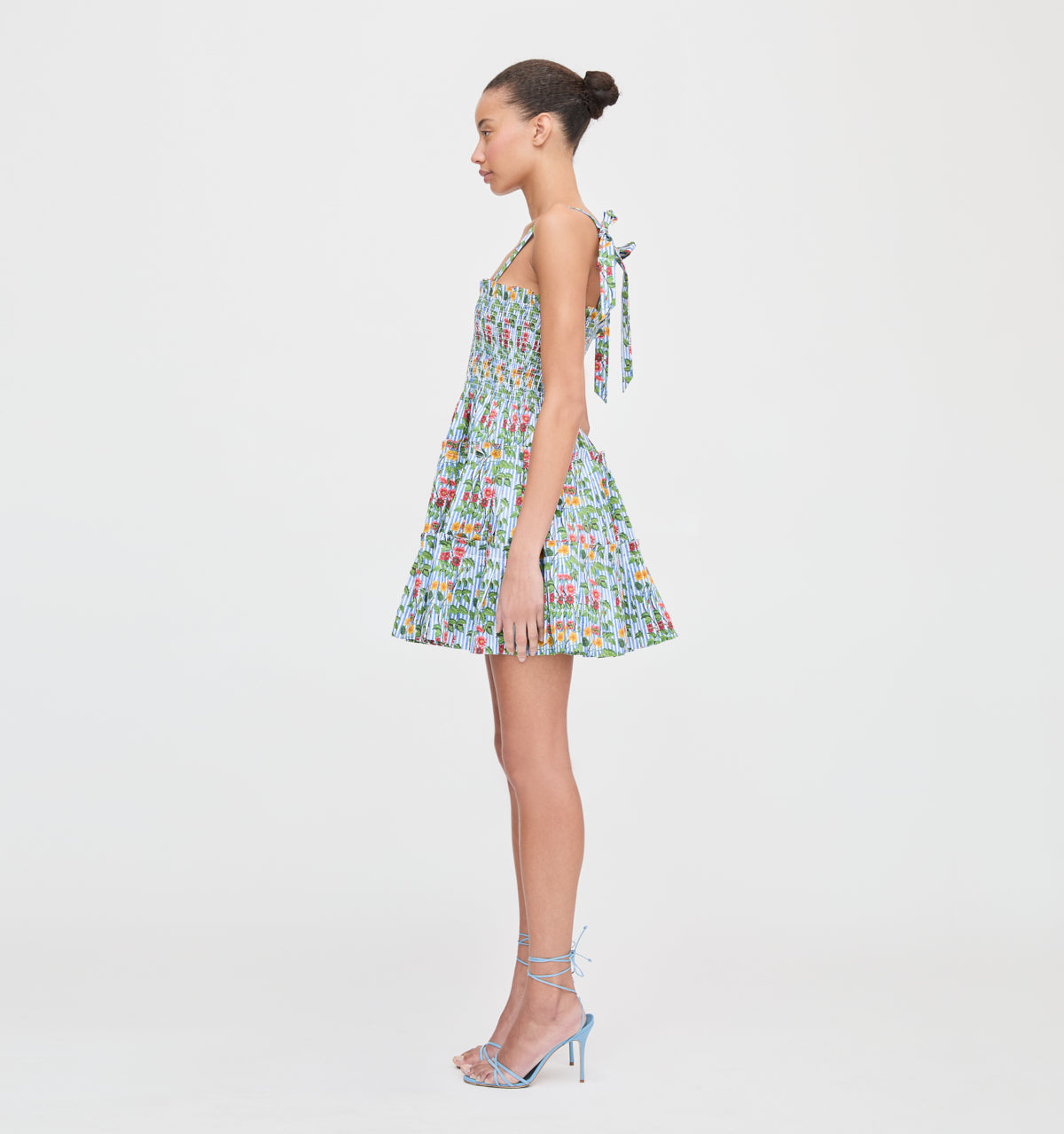 The Ribbon Charlotte Nap Dress - Geranium Stripe