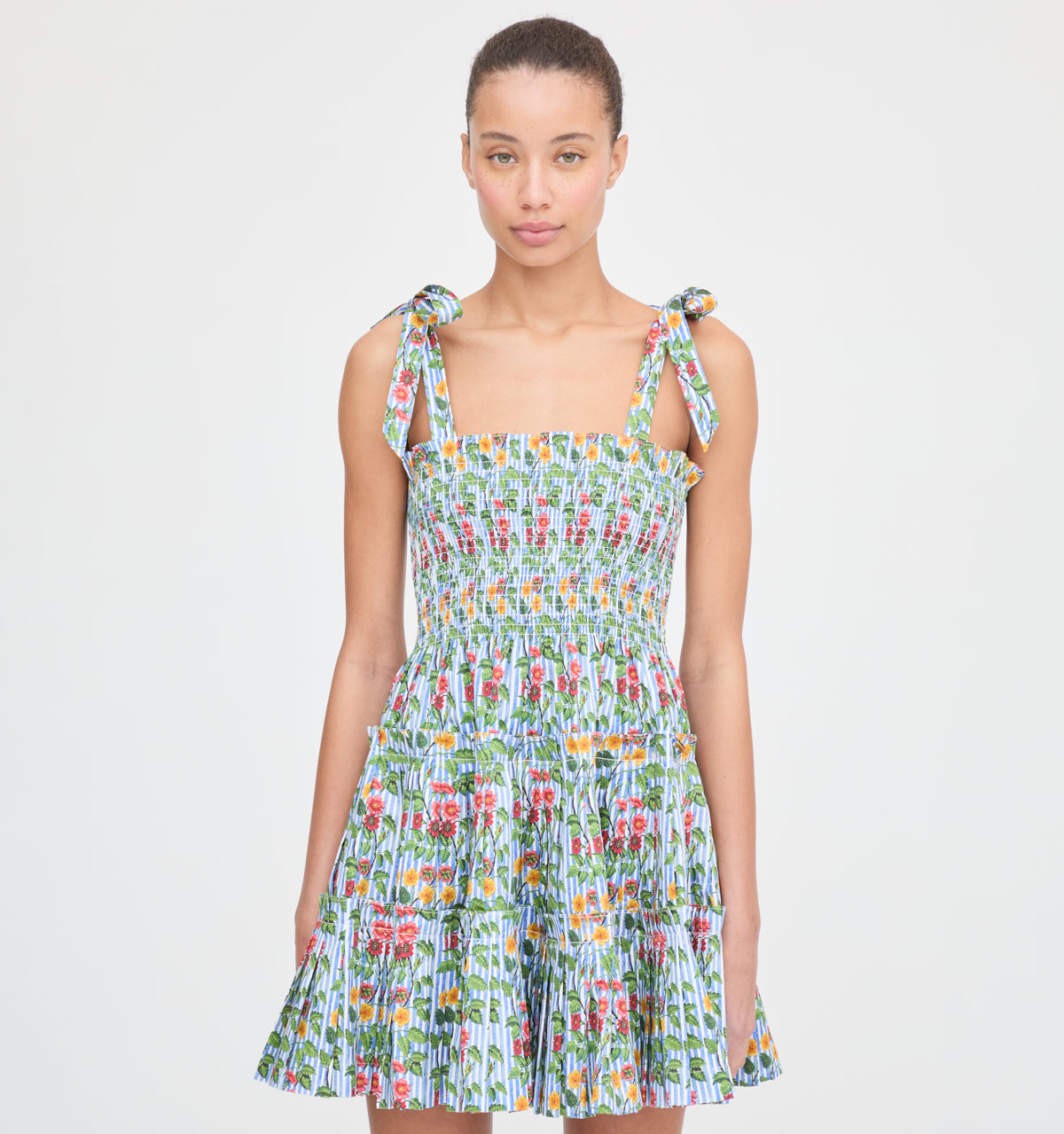 The Ribbon Charlotte Nap Dress - Geranium Stripe