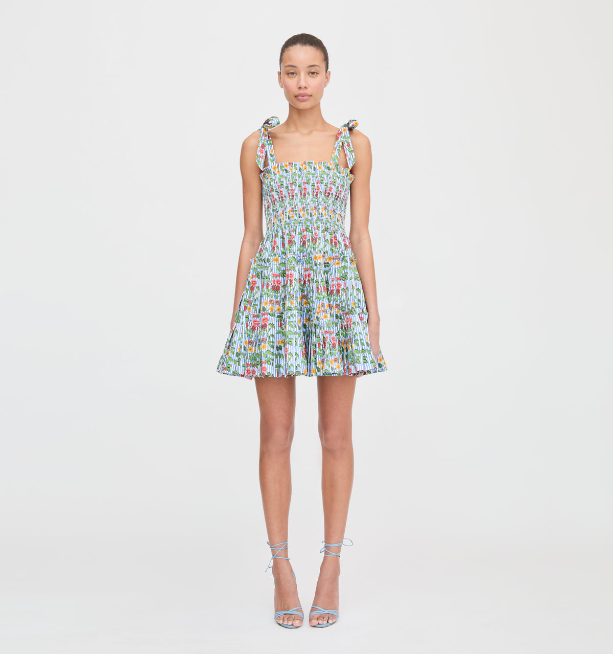 The Ribbon Charlotte Nap Dress - Geranium Stripe