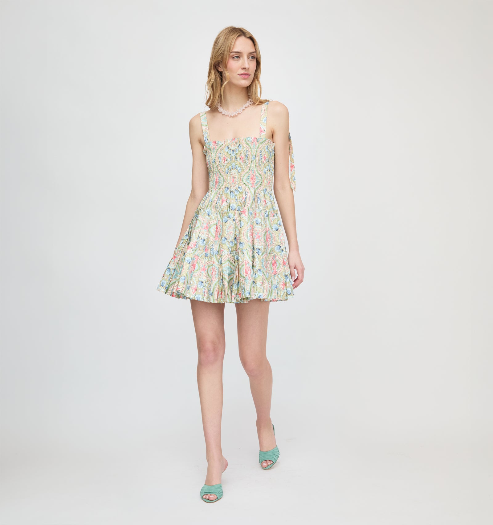 The Ribbon Charlotte Nap Dress - Sea Scroll