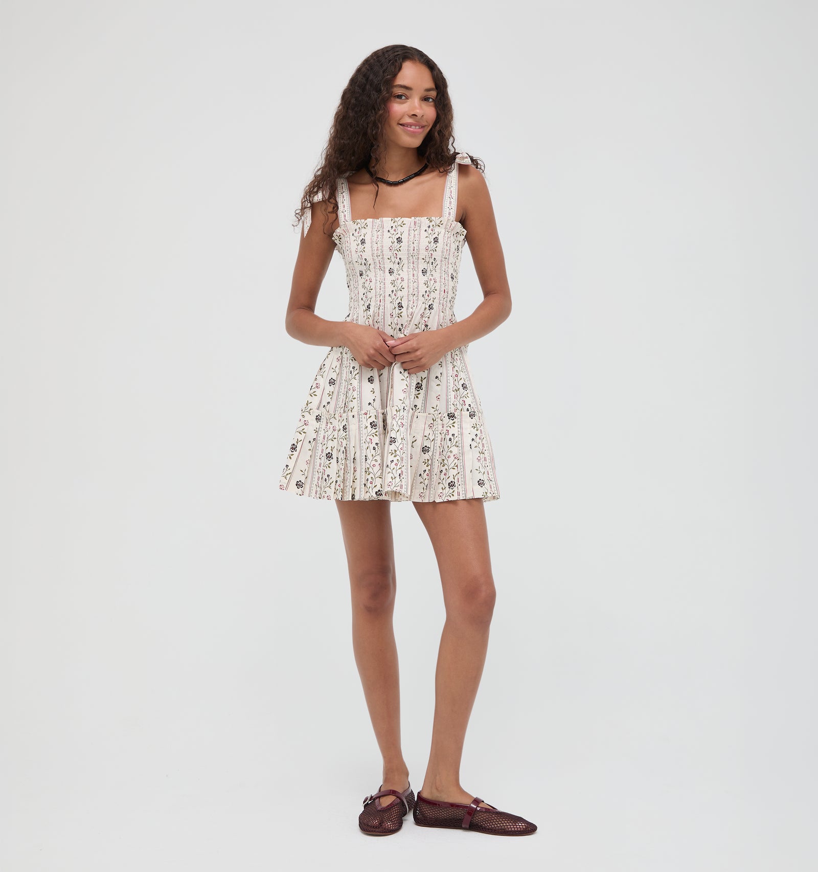 The Ribbon Charlotte Nap Dress -  Kelmscott Ribbon Stripe