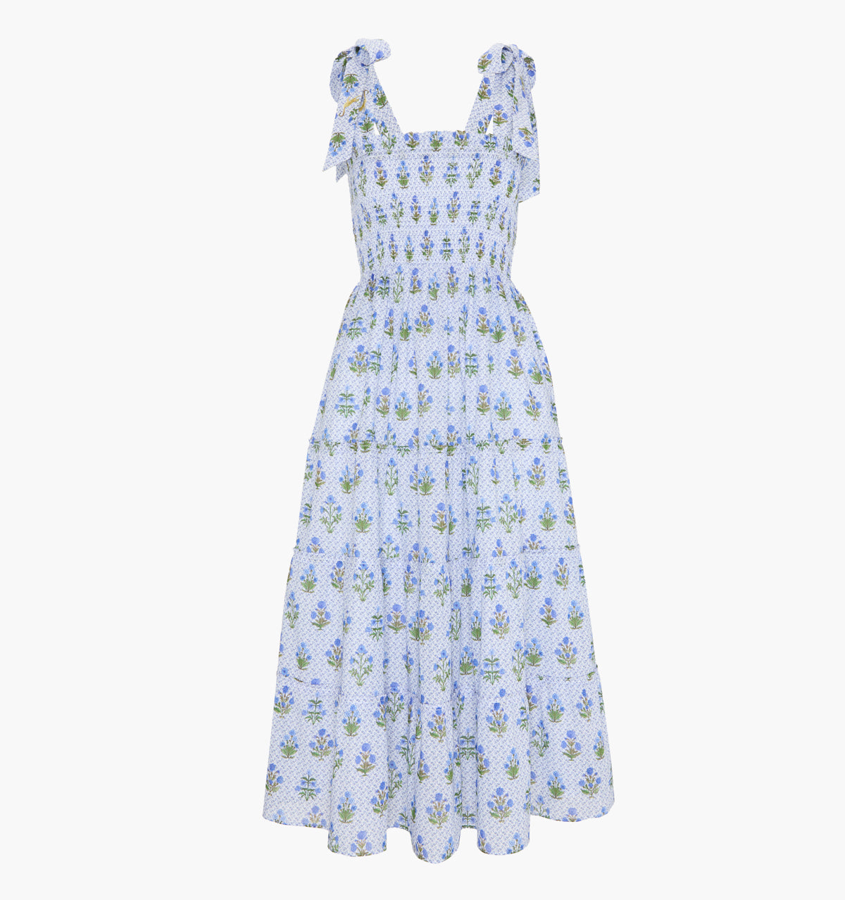 The Ribbon Ellie Nap Dress - Blue Block Print