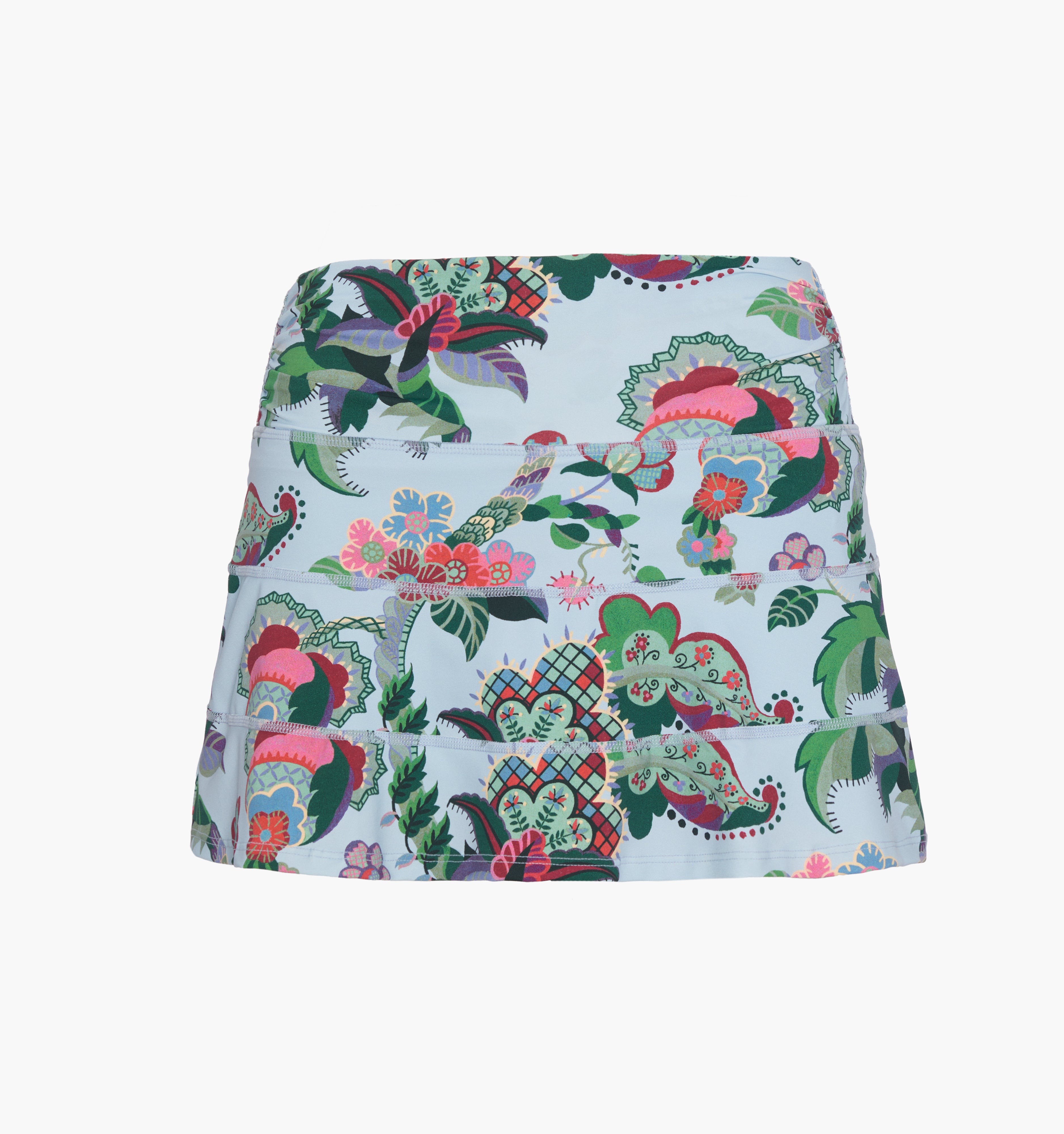 The Riley Pool Skirt - Light Blue Jungle Floral