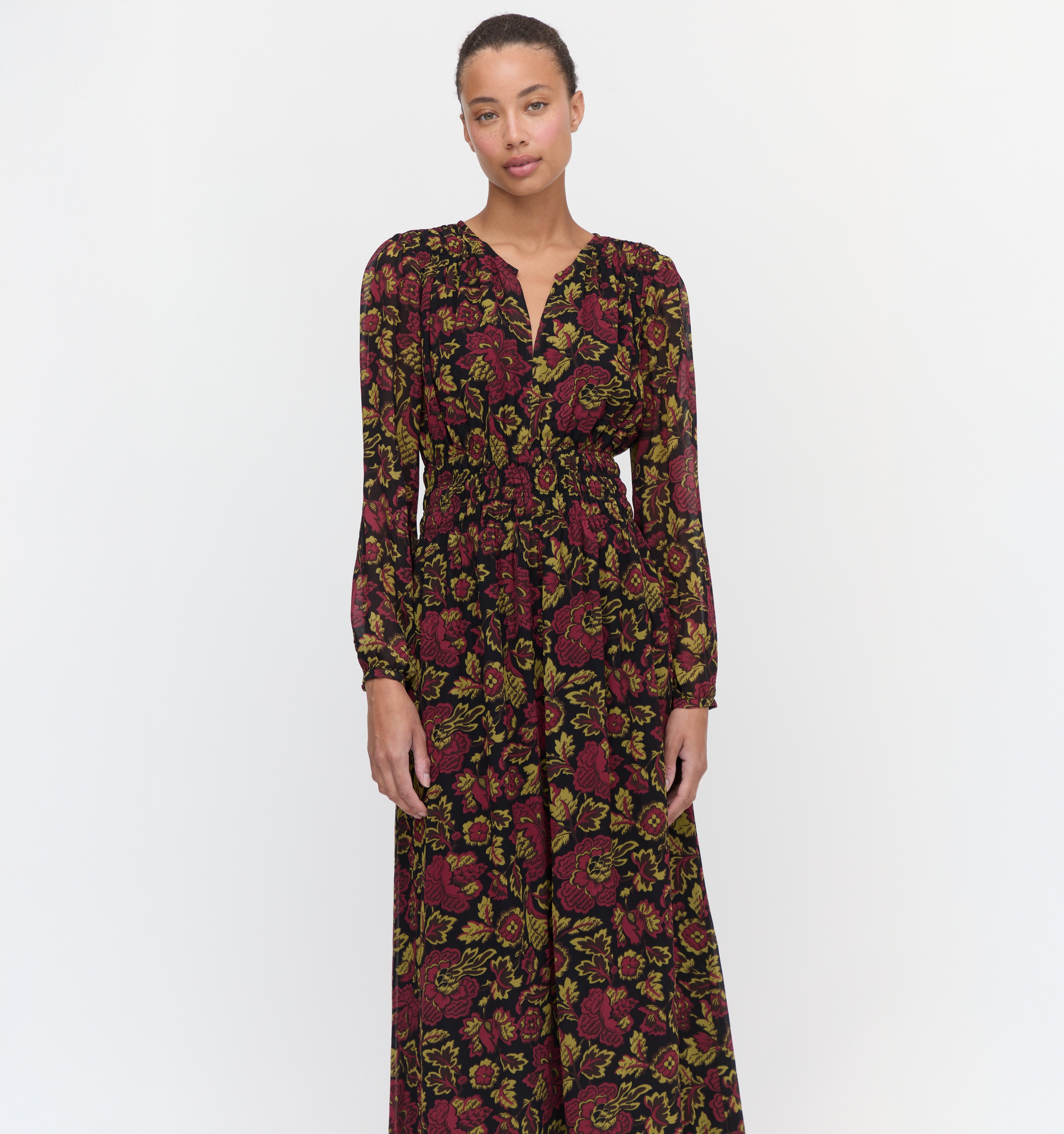 The Rosely Dress - Black Palampore Floral – Hill House Home