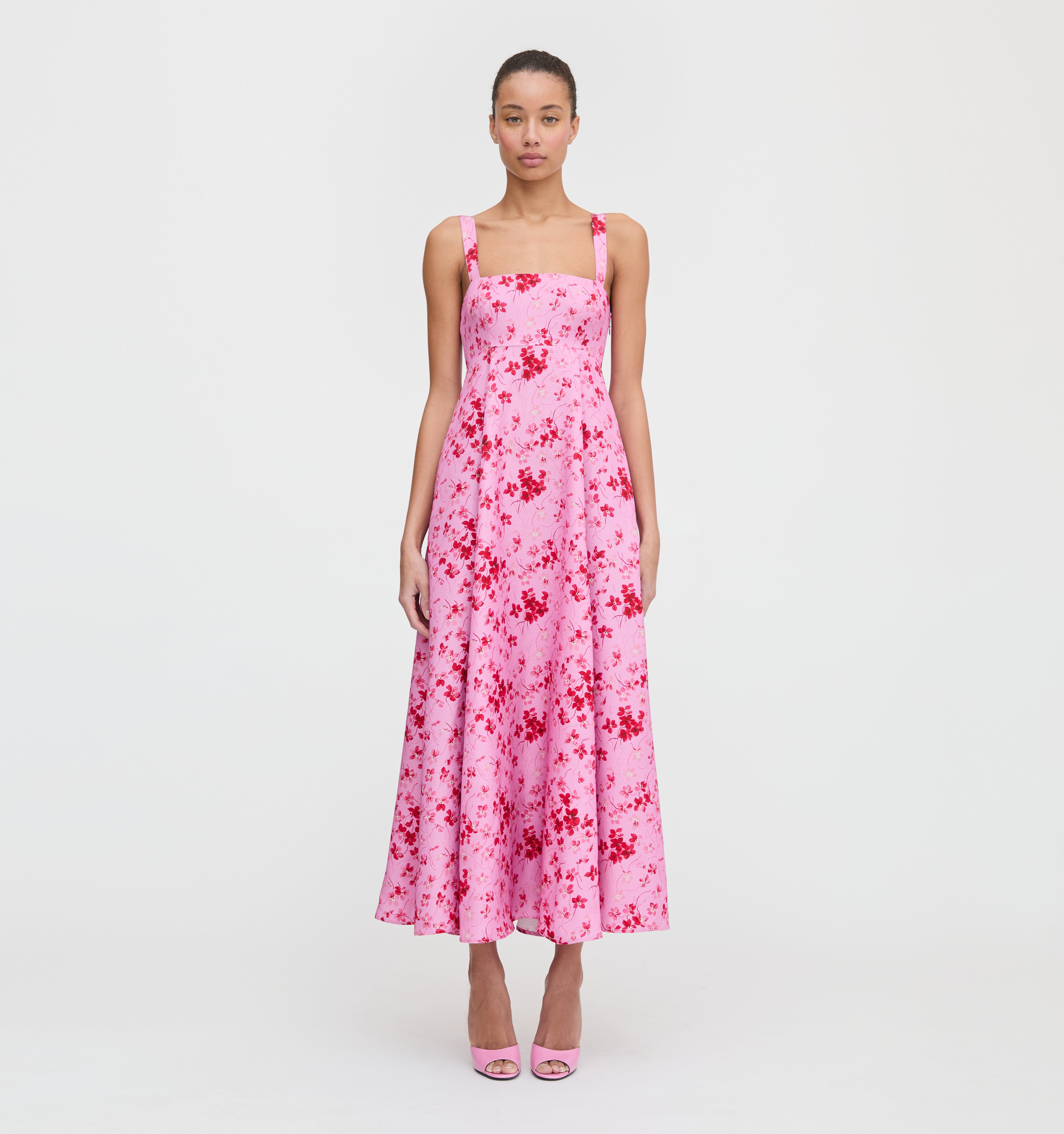 The Rowena Dress - Pink Sweet Peas