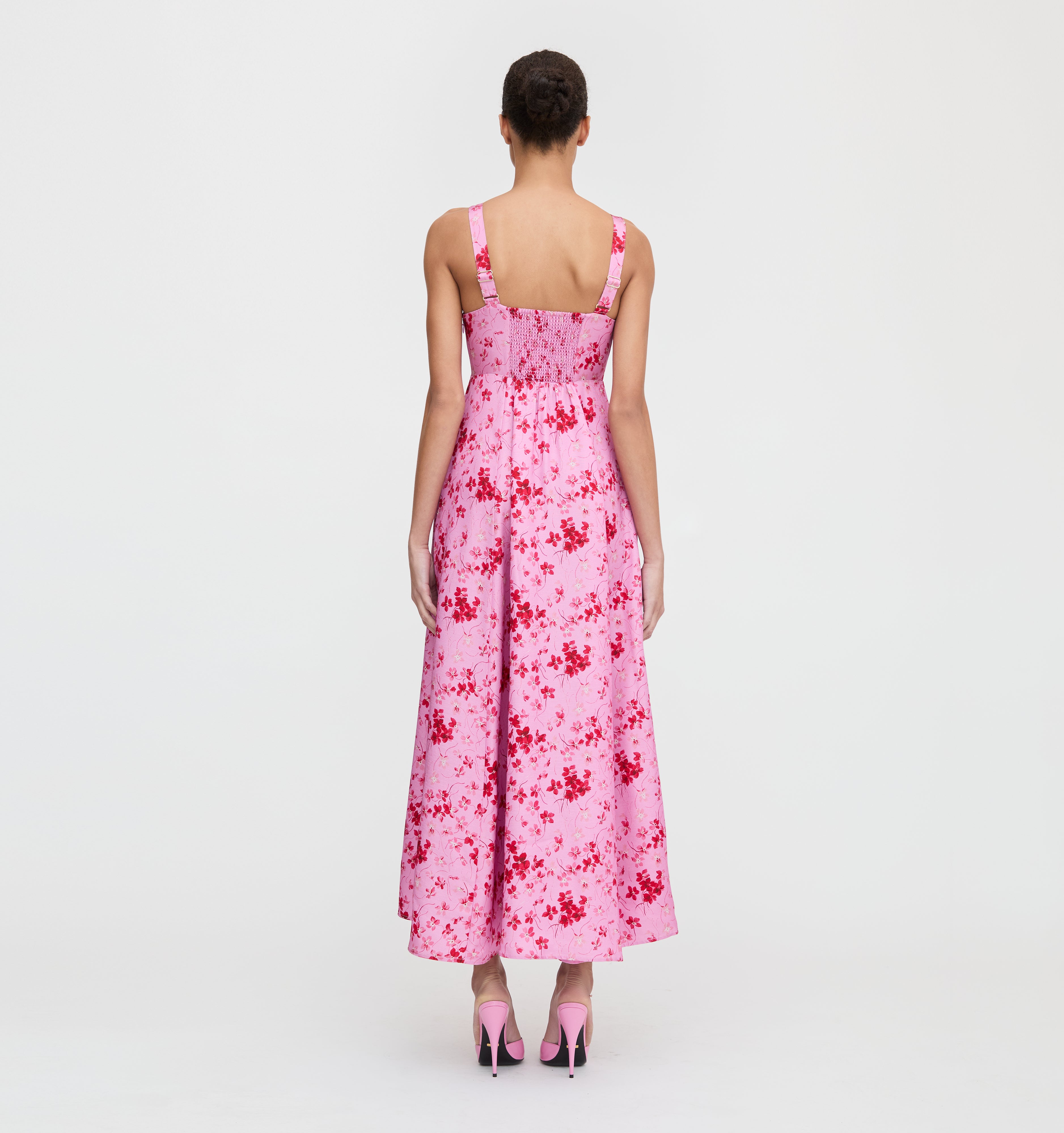 The Rowena Dress - Pink Sweet Peas
