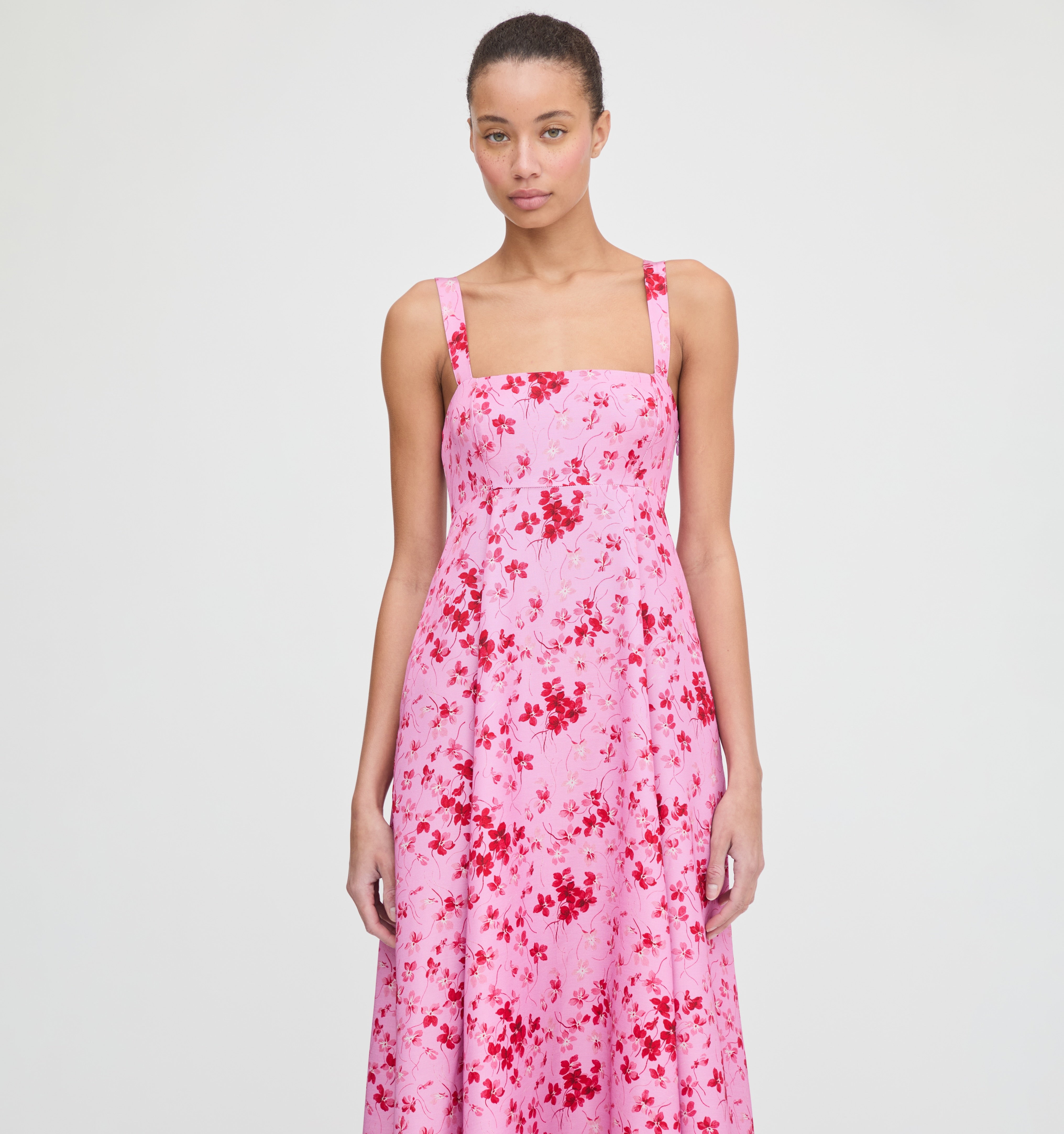 The Rowena Dress - Pink Sweet Peas