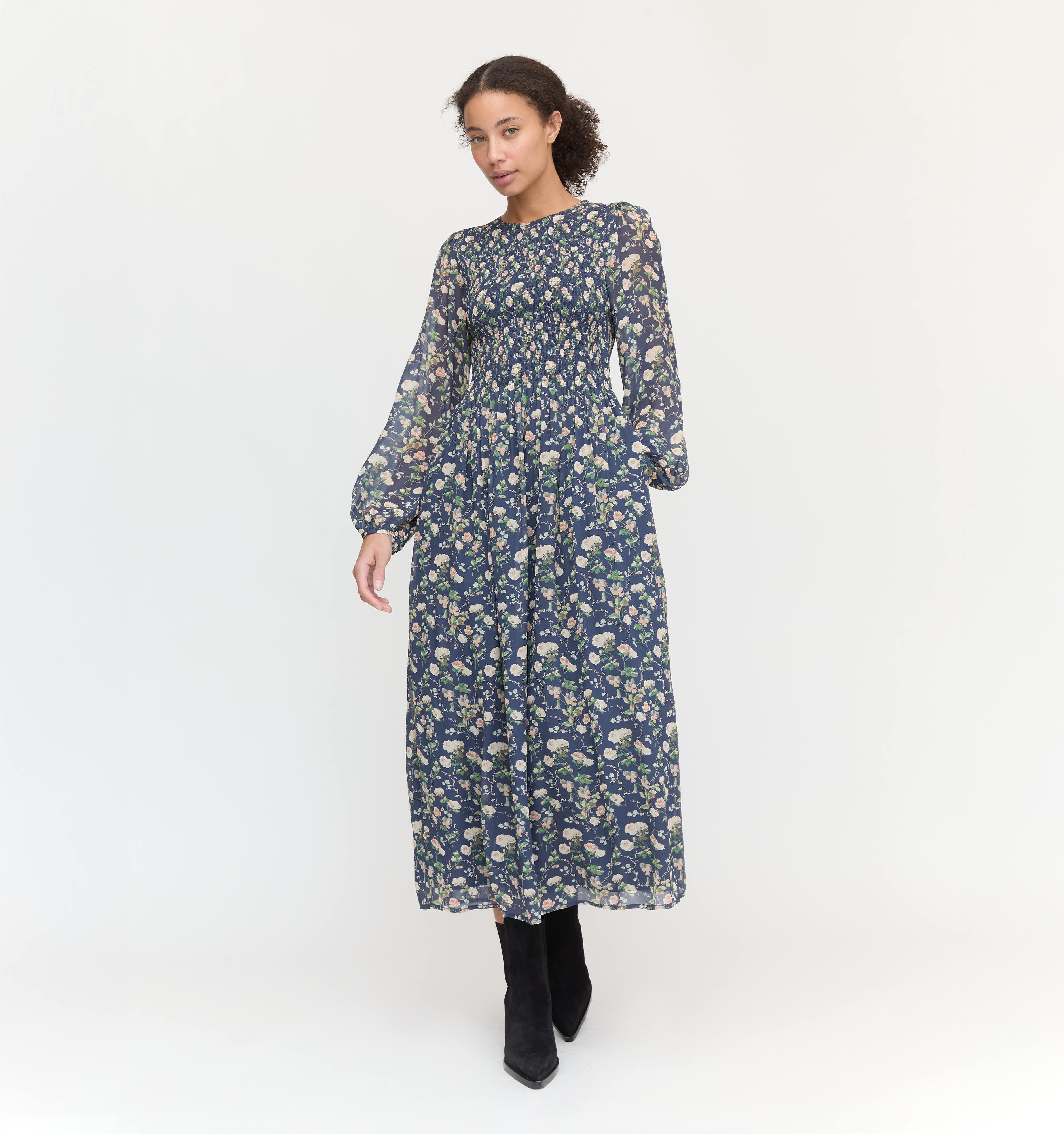The Ruby Nap Dress - Navy Bluebonnet