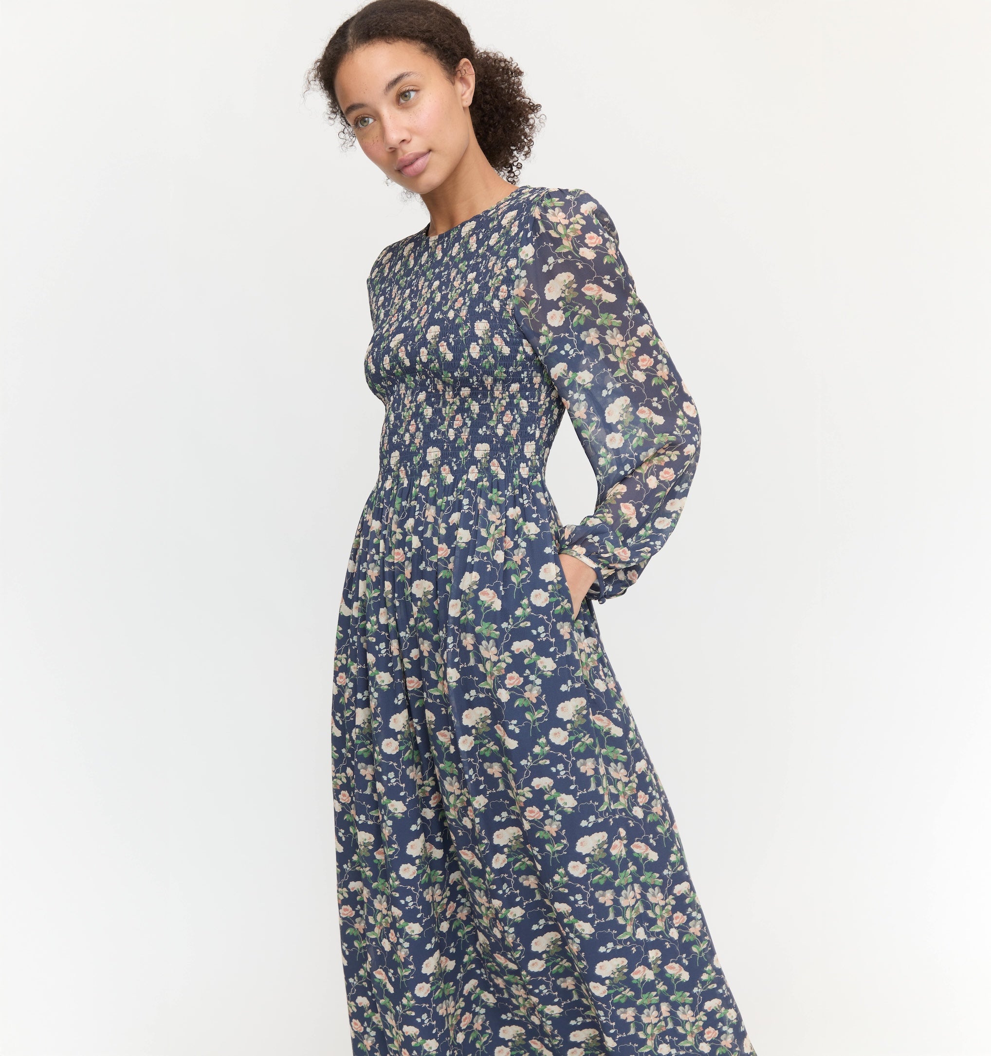 The Ruby Nap Dress - Navy Bluebonnet