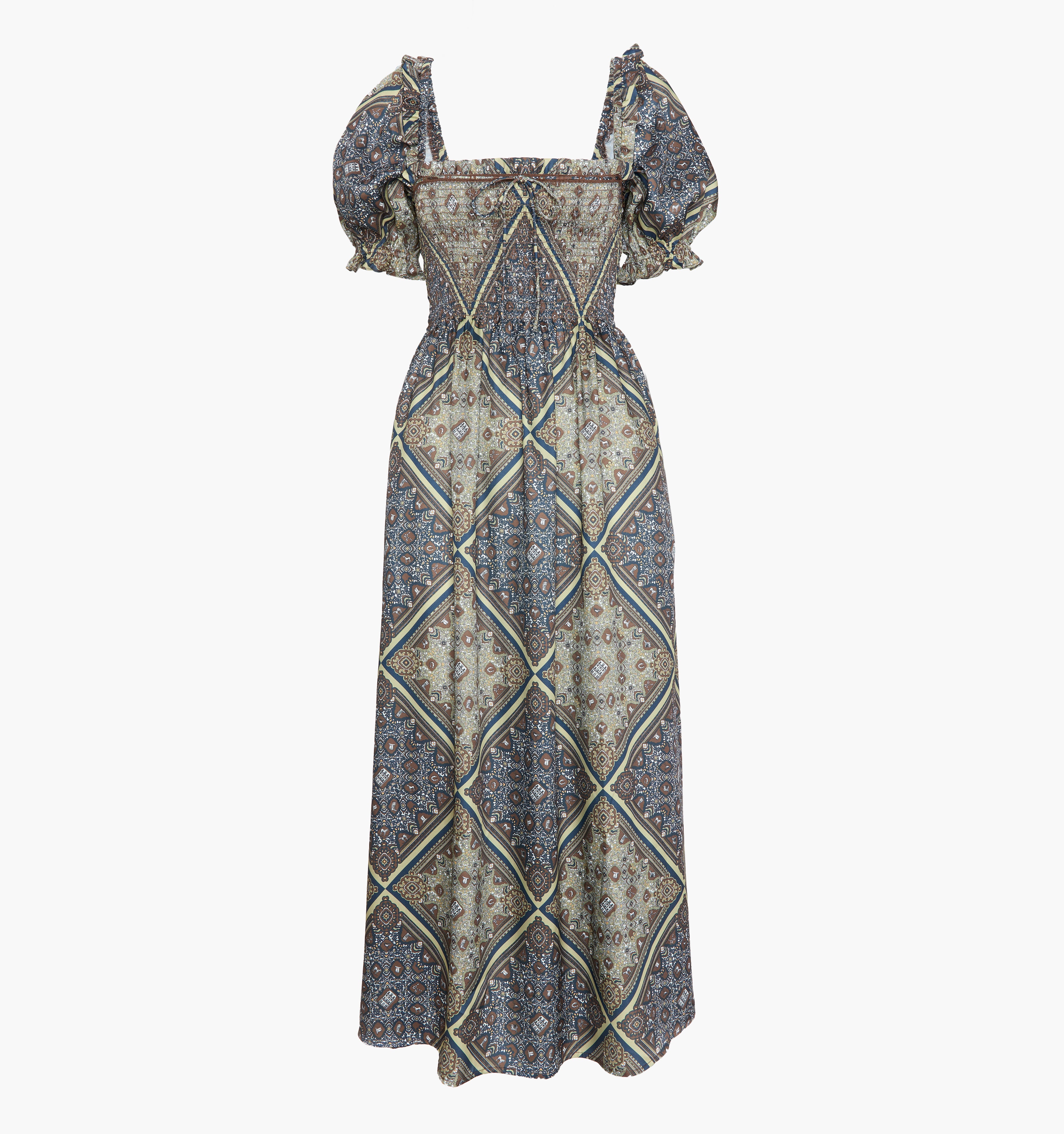 The Scarlett Nap Dress - Olive Equestrian Scarf