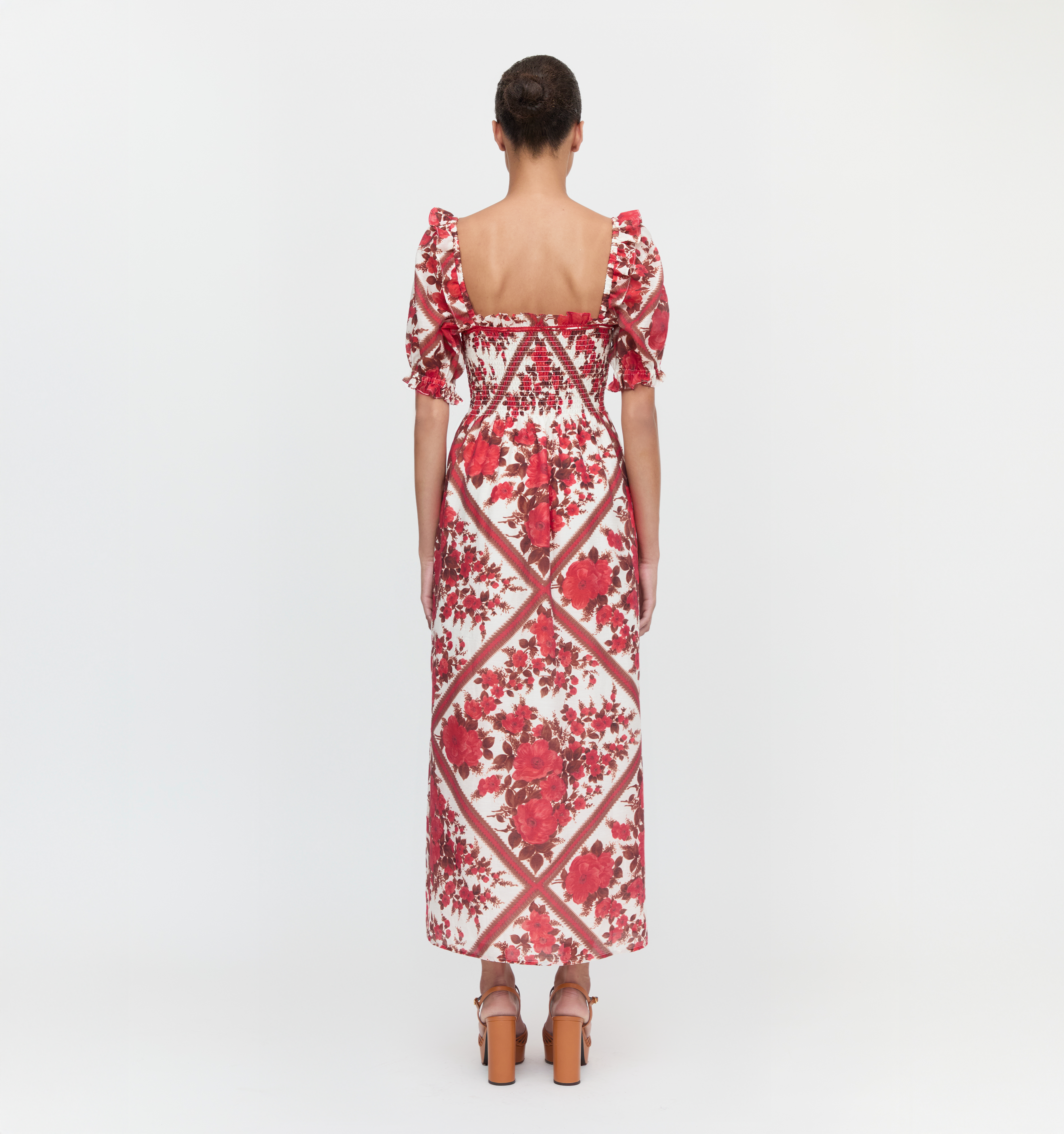 The Scarlett Nap Dress - Red Diamond Rose