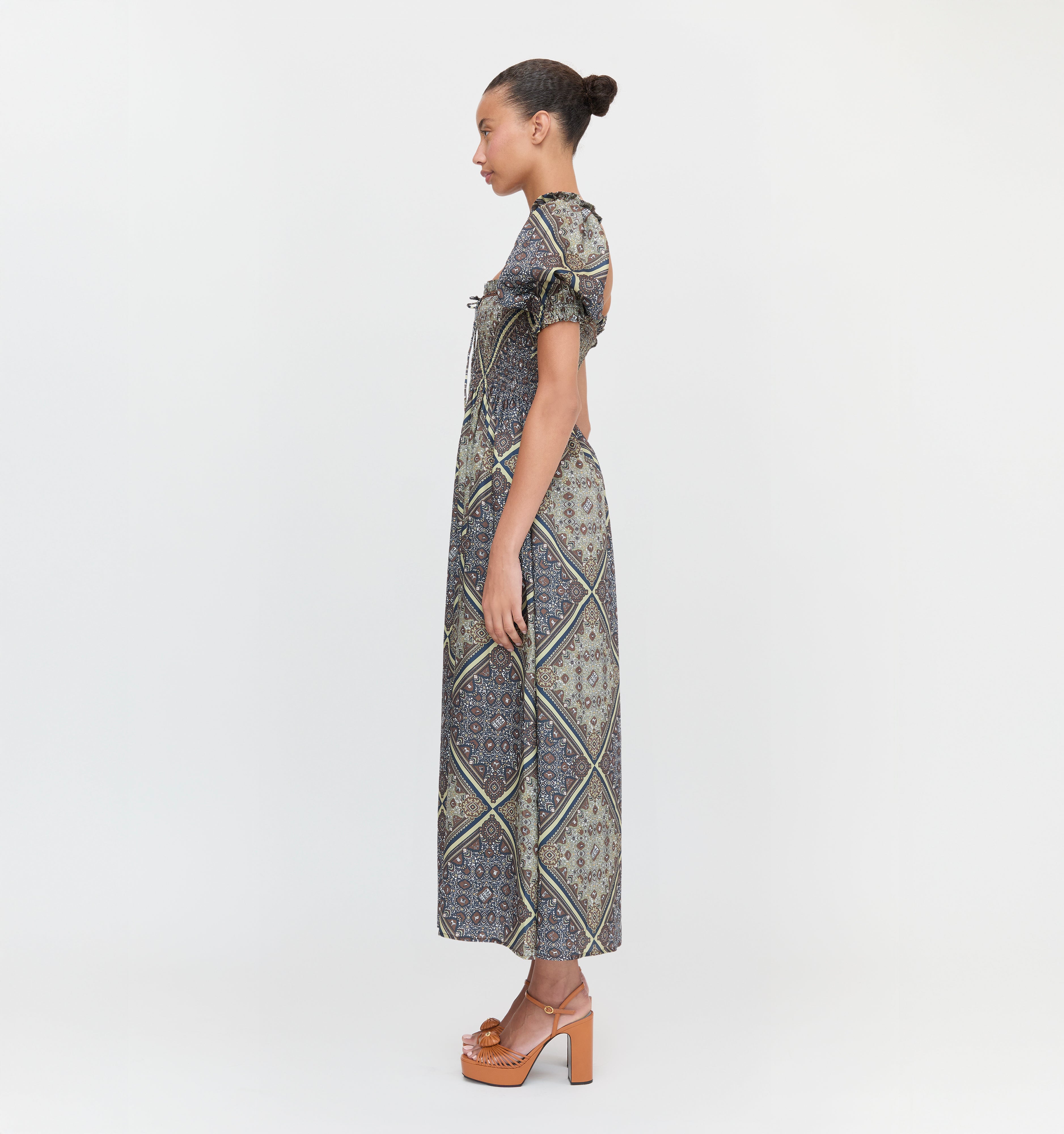 The Scarlett Nap Dress - Olive Equestrian Scarf