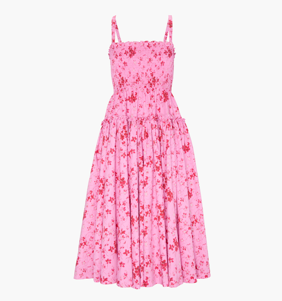 The Seraphina Midi Nap Dress - Pink Sweet Peas