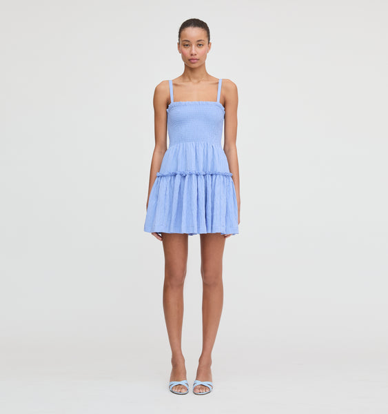 seraphina mini nap dress multi gingham Meet the Seraphina Mini in Multi Gingham Launching with the Sunset Beach Capsule July 8 at 9 AM ET