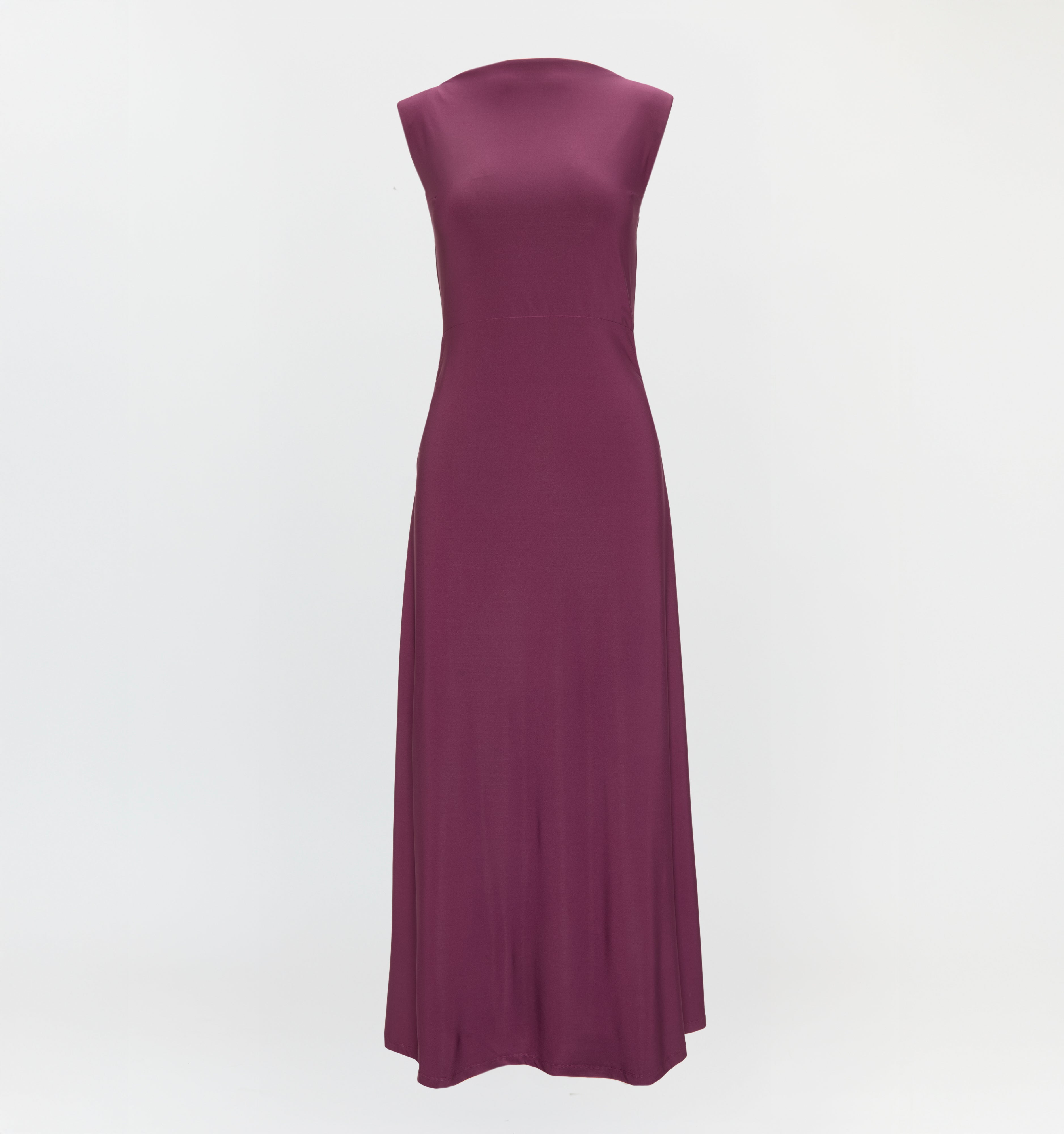 The Sloane Dress in Aubergine color: Aubergine