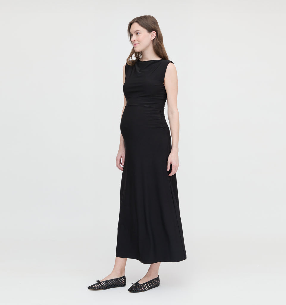 The Maternity Sloane Dress - Black Jersey – Hill House Home