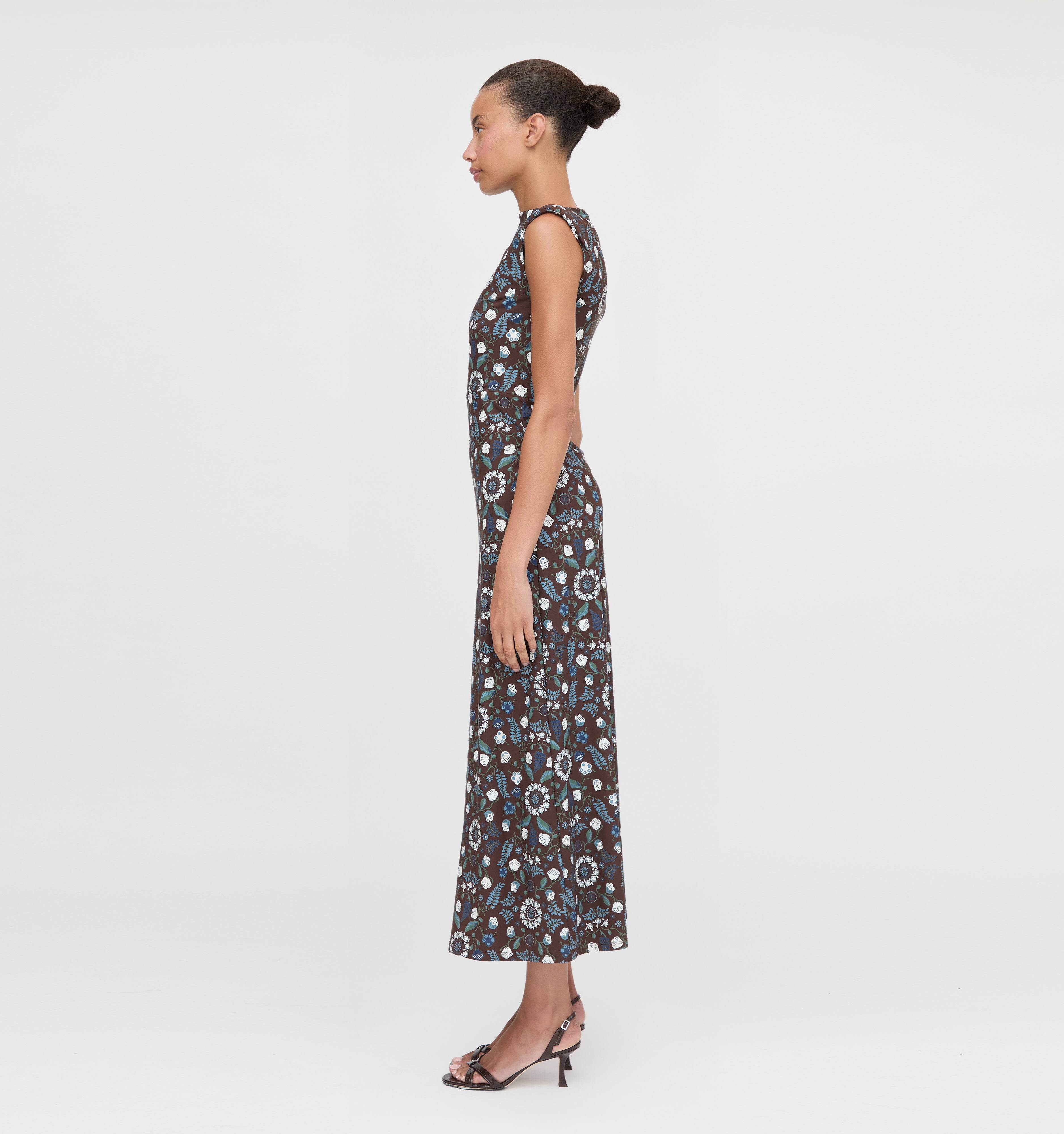The Sloane Dress - Chocolate Swedish Floral