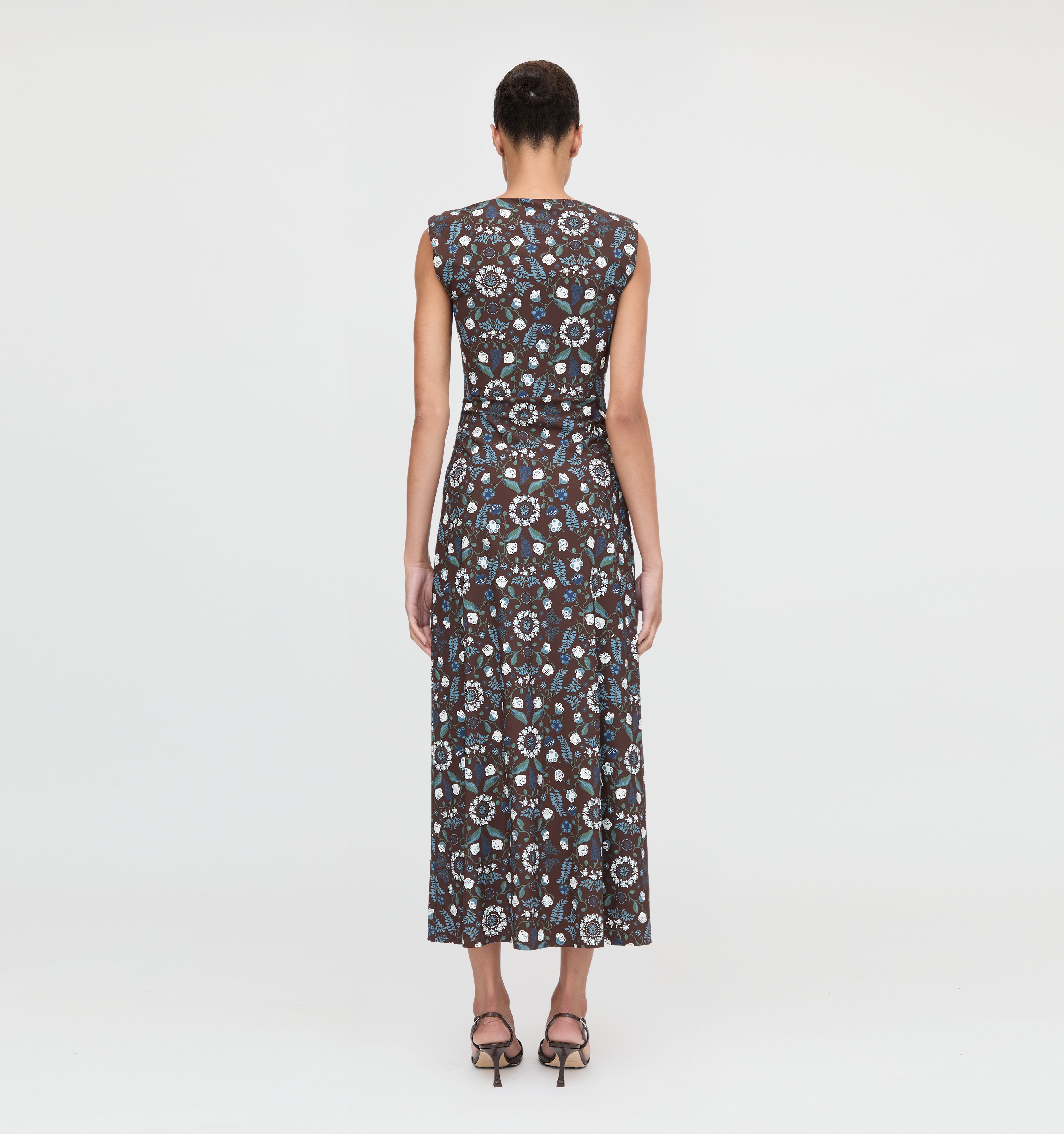 The Sloane Dress - Chocolate Swedish Floral