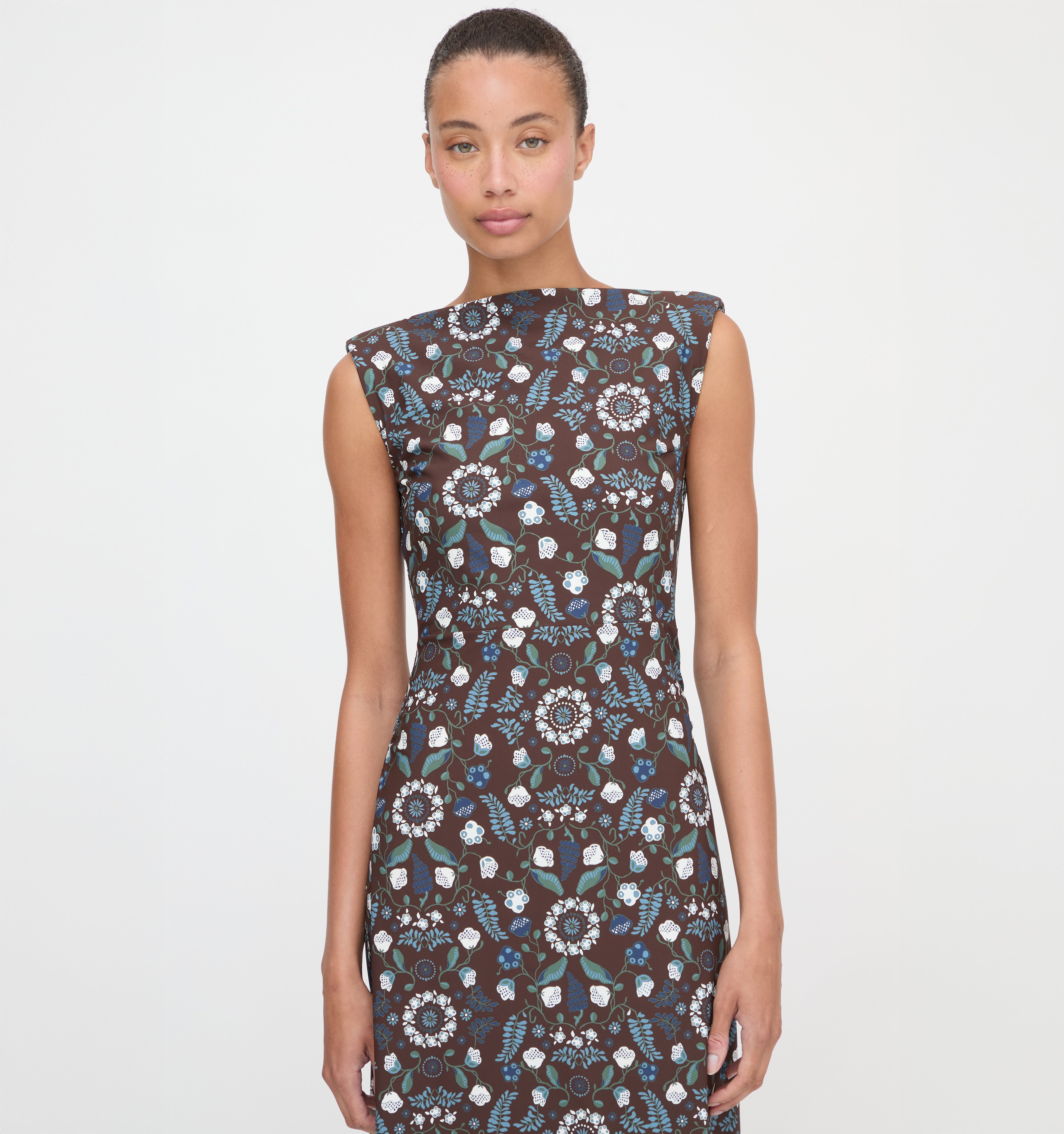 The Sloane Dress - Chocolate Swedish Floral