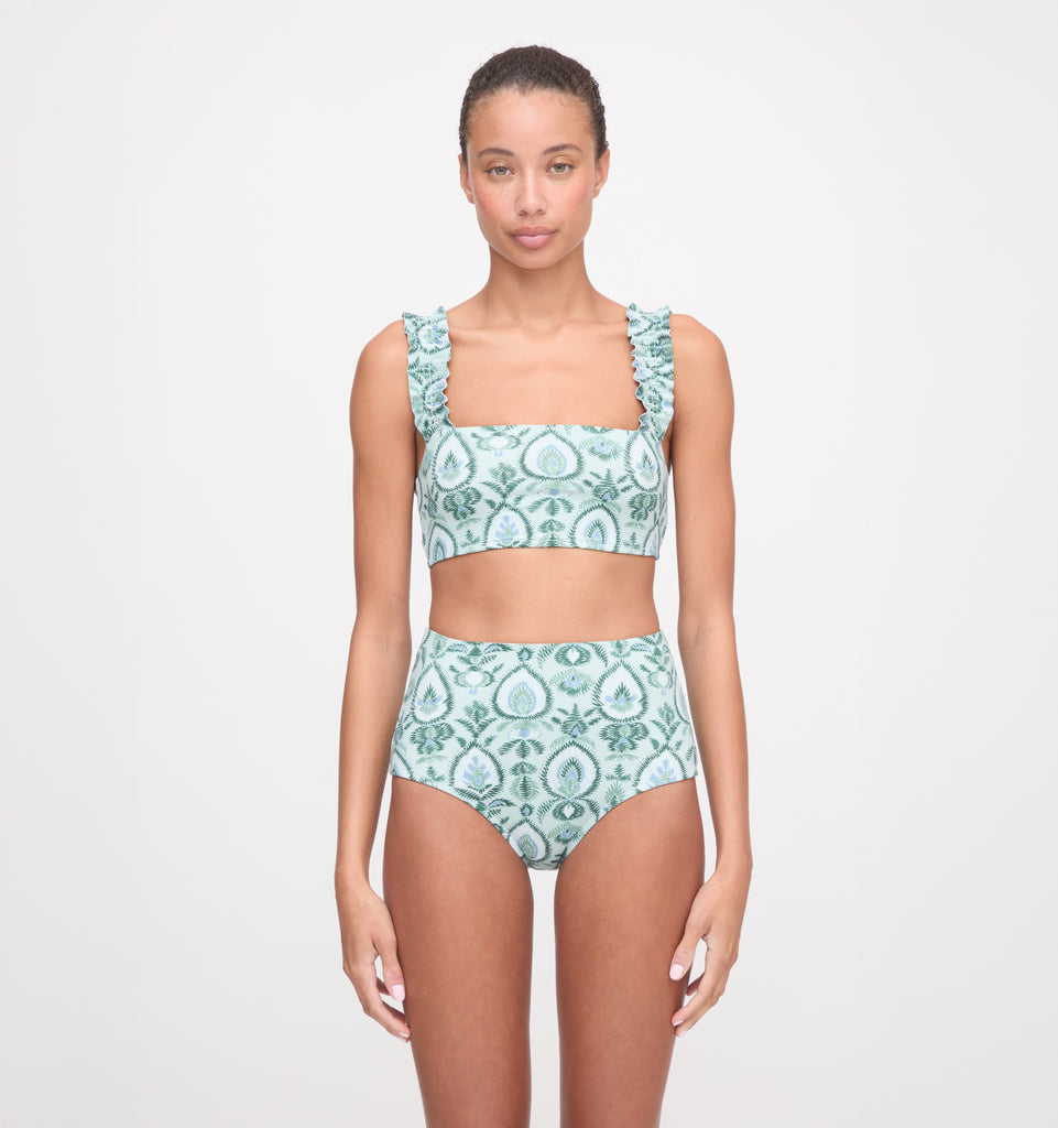 The Teagan Bikini Set - Green Palm Ikat – Hill House Home