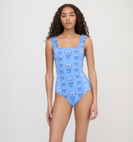 The Teagan One Piece - Blue Arcadia Border – Hill House Home