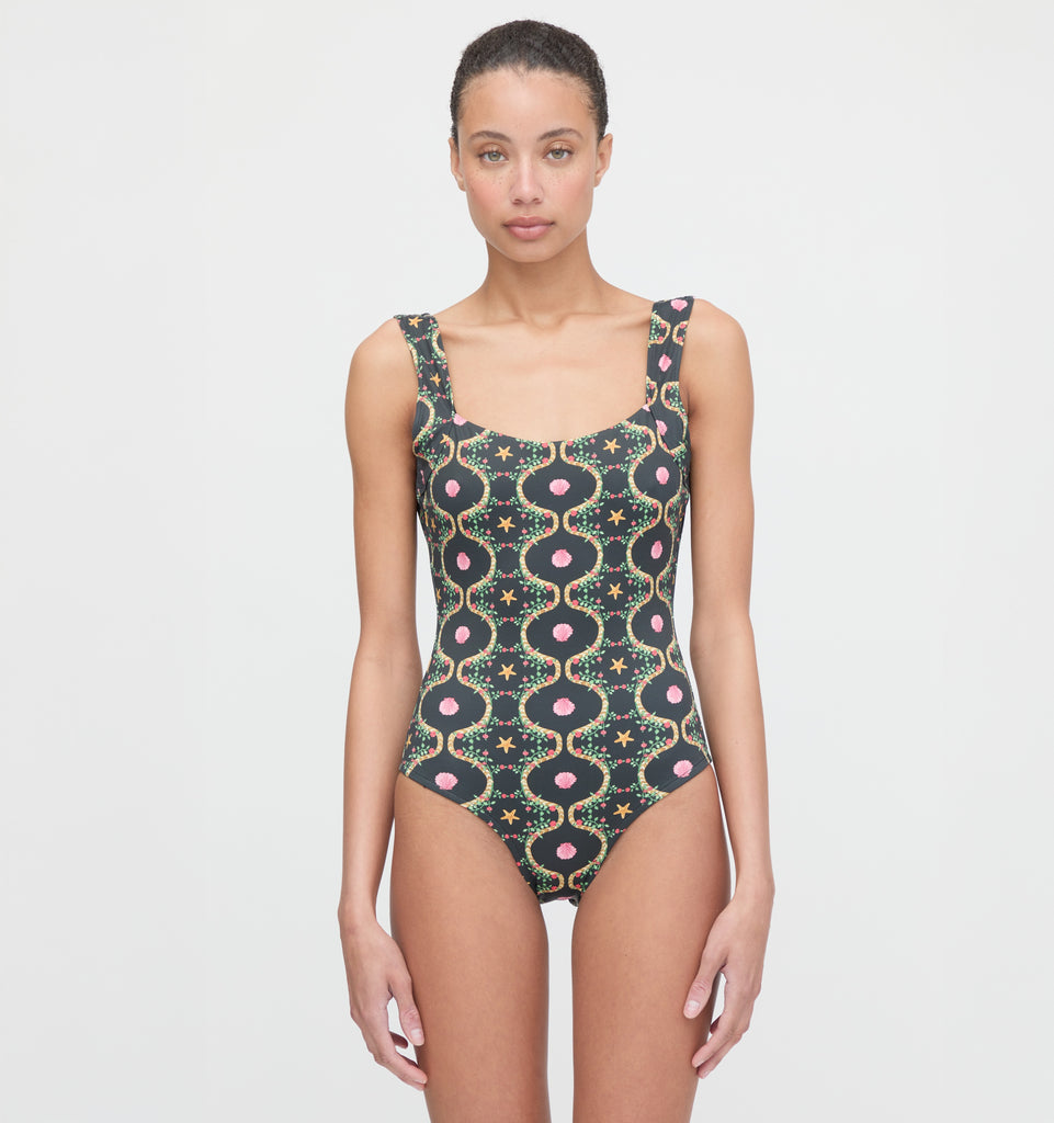 House on the hill-Bodysuit（Black stripe） The Rosie One Piece - Black – Hill House Home