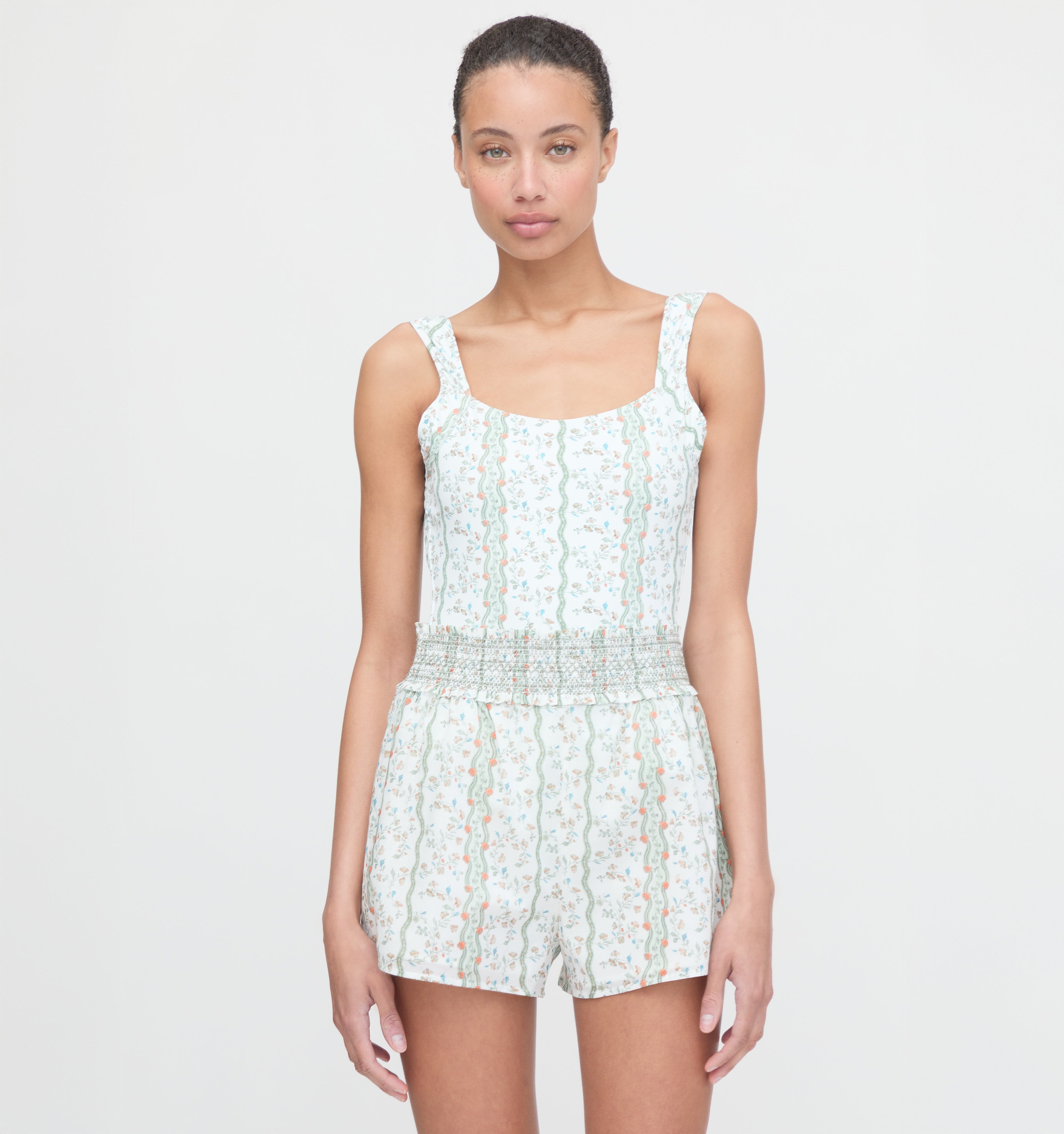 The Indra Shorts -  Green Provence Floral