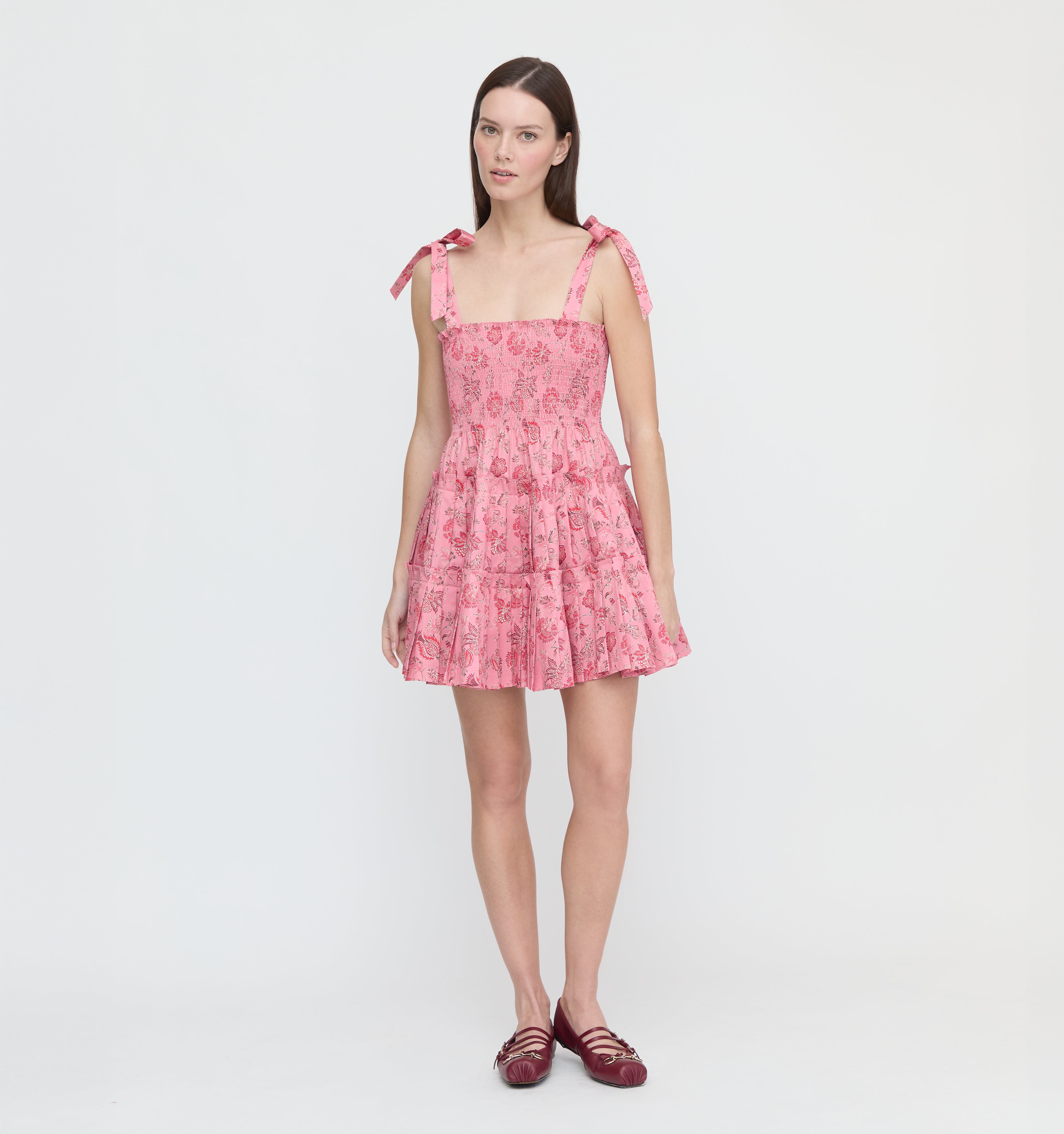 The Ribbon Charlotte Nap Dress - Pink Pimlico Floral