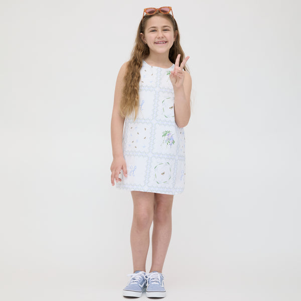 The Tiny Charlie Dress - White Floral Patchwork – Hill House
