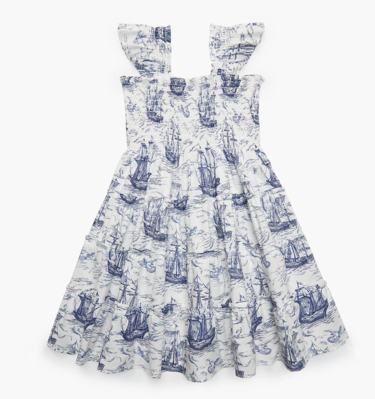 The Tiny Ellie Nap Dress - Navy Mariner's Toile