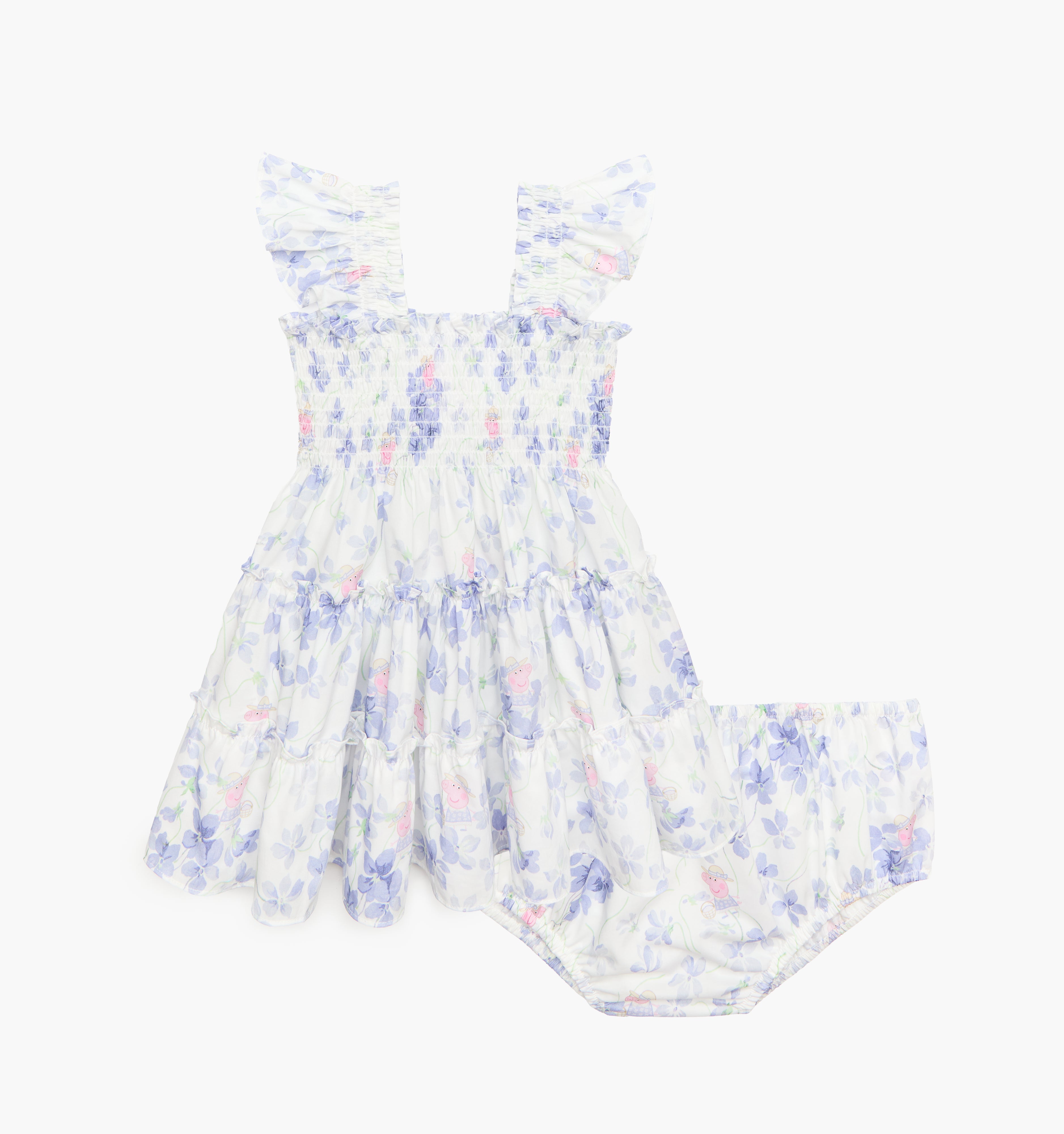 The Peppa Pig Baby Ellie Nap Dress -  Lilac Floral